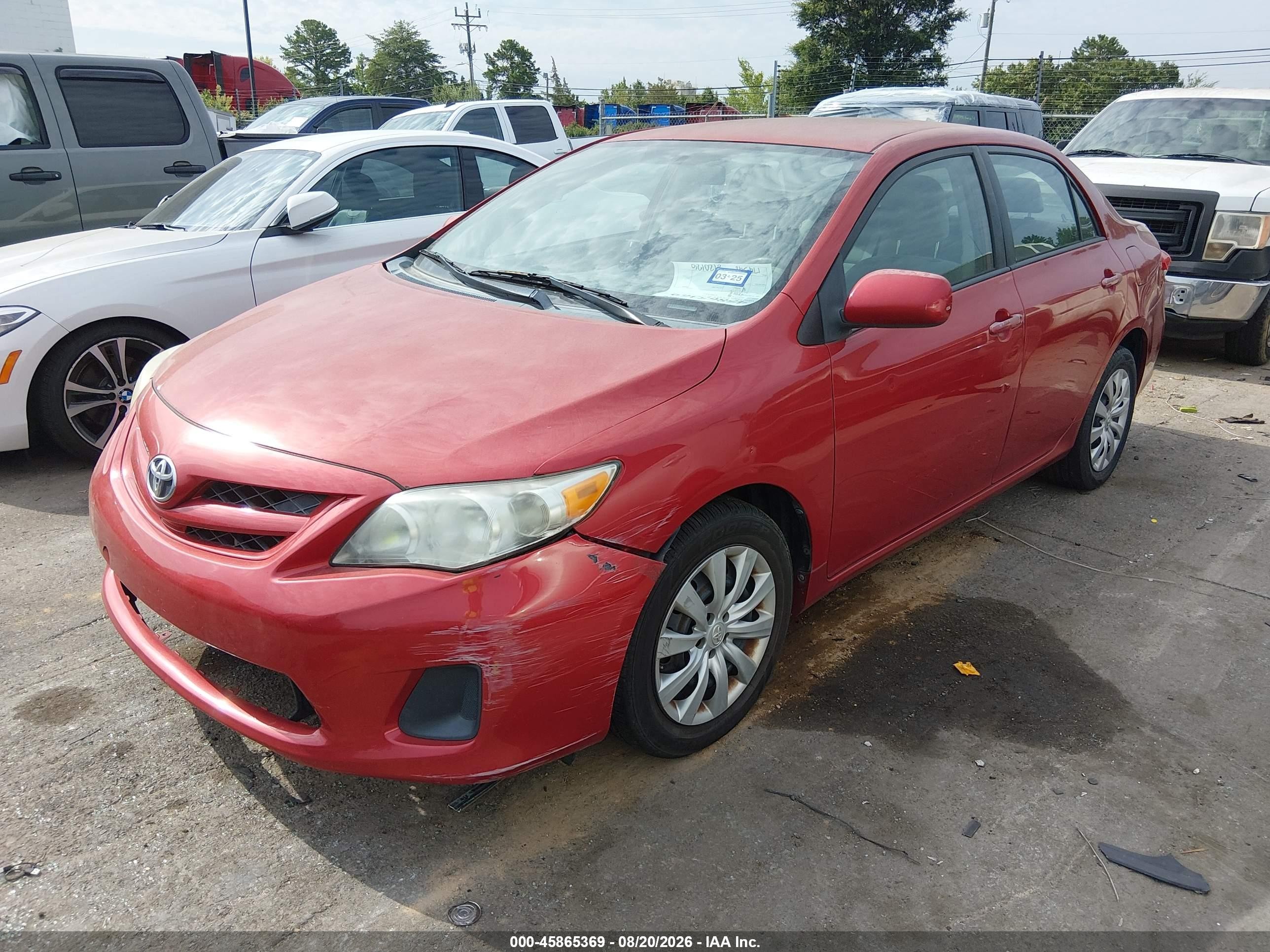 2012 Toyota Corolla Le Красный vin: 2T1BU4EE6CC886795
