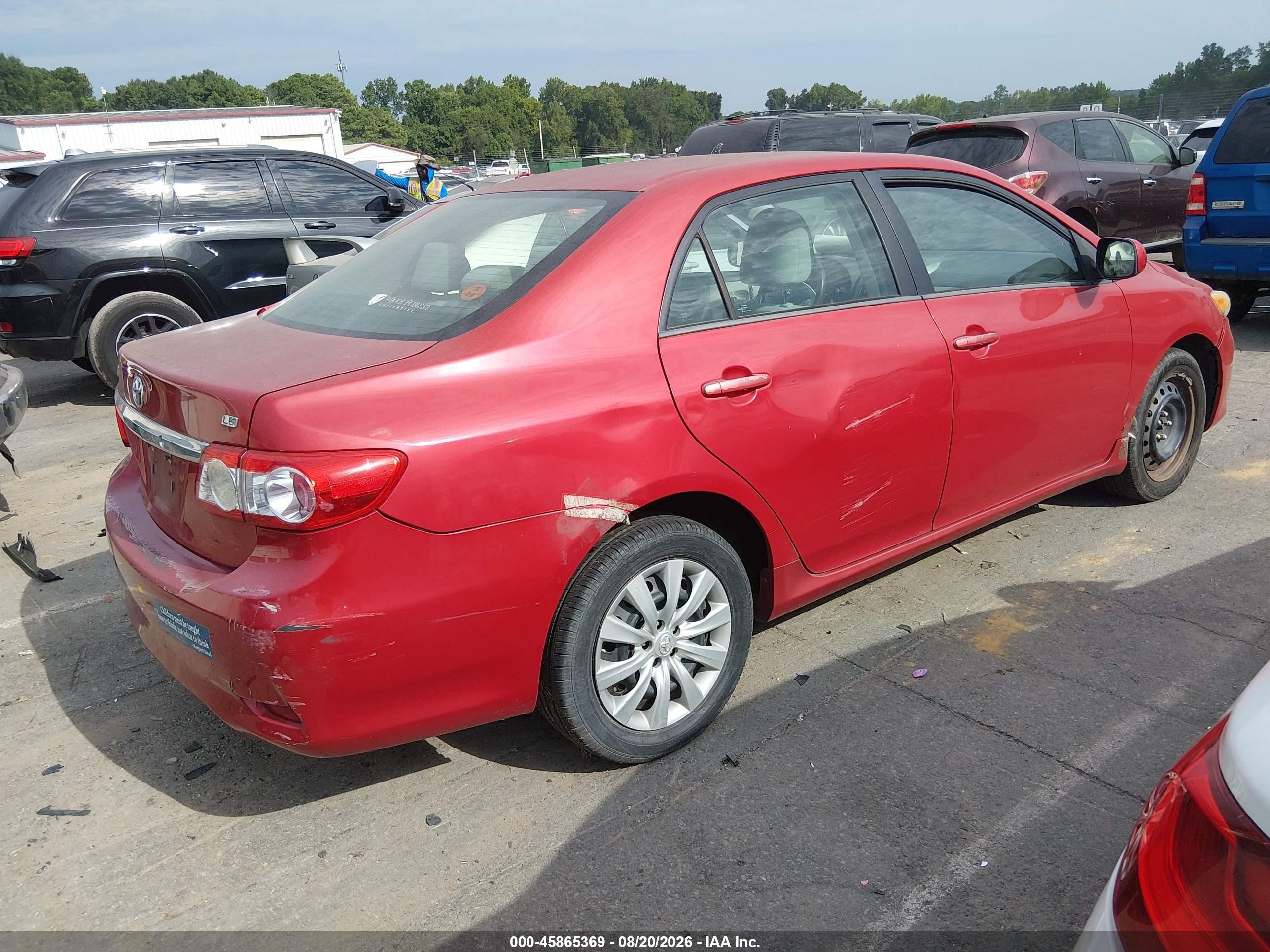 2012 Toyota Corolla Le Красный vin: 2T1BU4EE6CC886795
