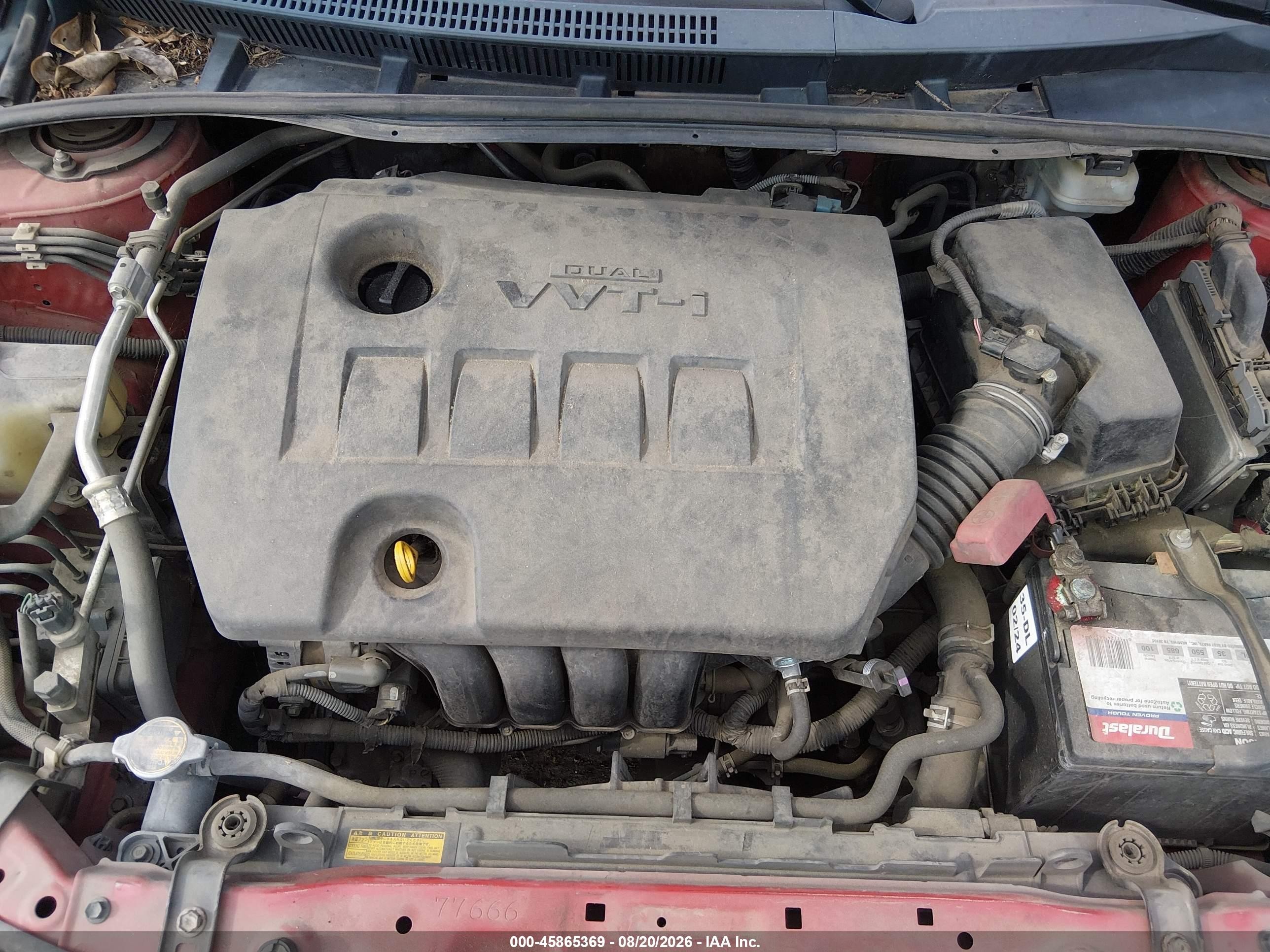 2012 Toyota Corolla Le Красный vin: 2T1BU4EE6CC886795