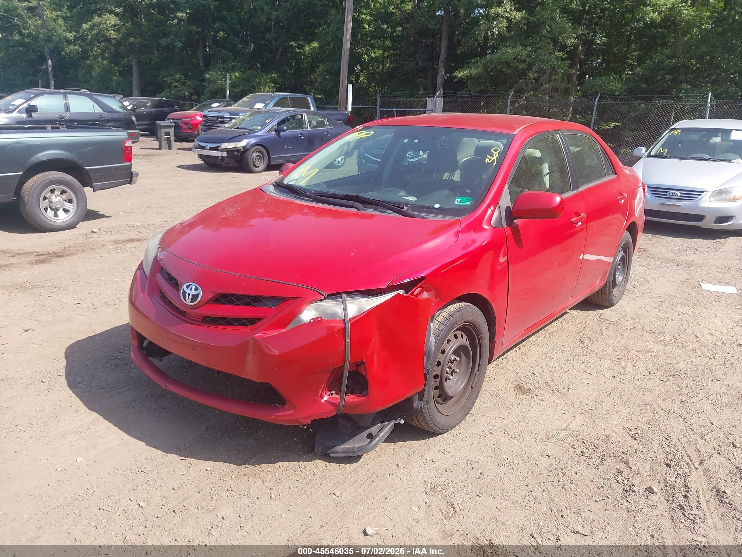 2012 Toyota Corolla Le Red vin: 2T1BU4EE6CC901554