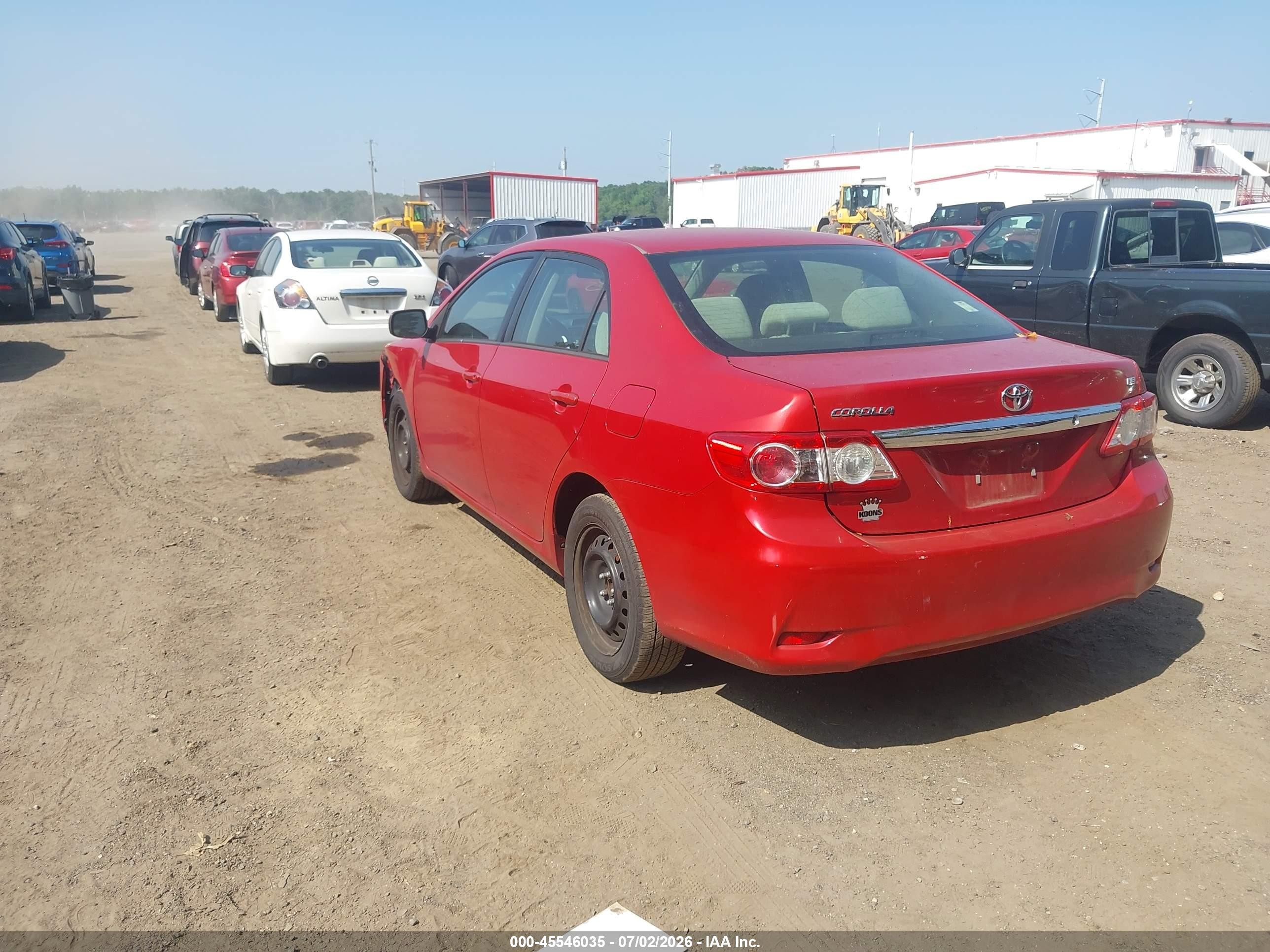 2012 Toyota Corolla Le Red vin: 2T1BU4EE6CC901554