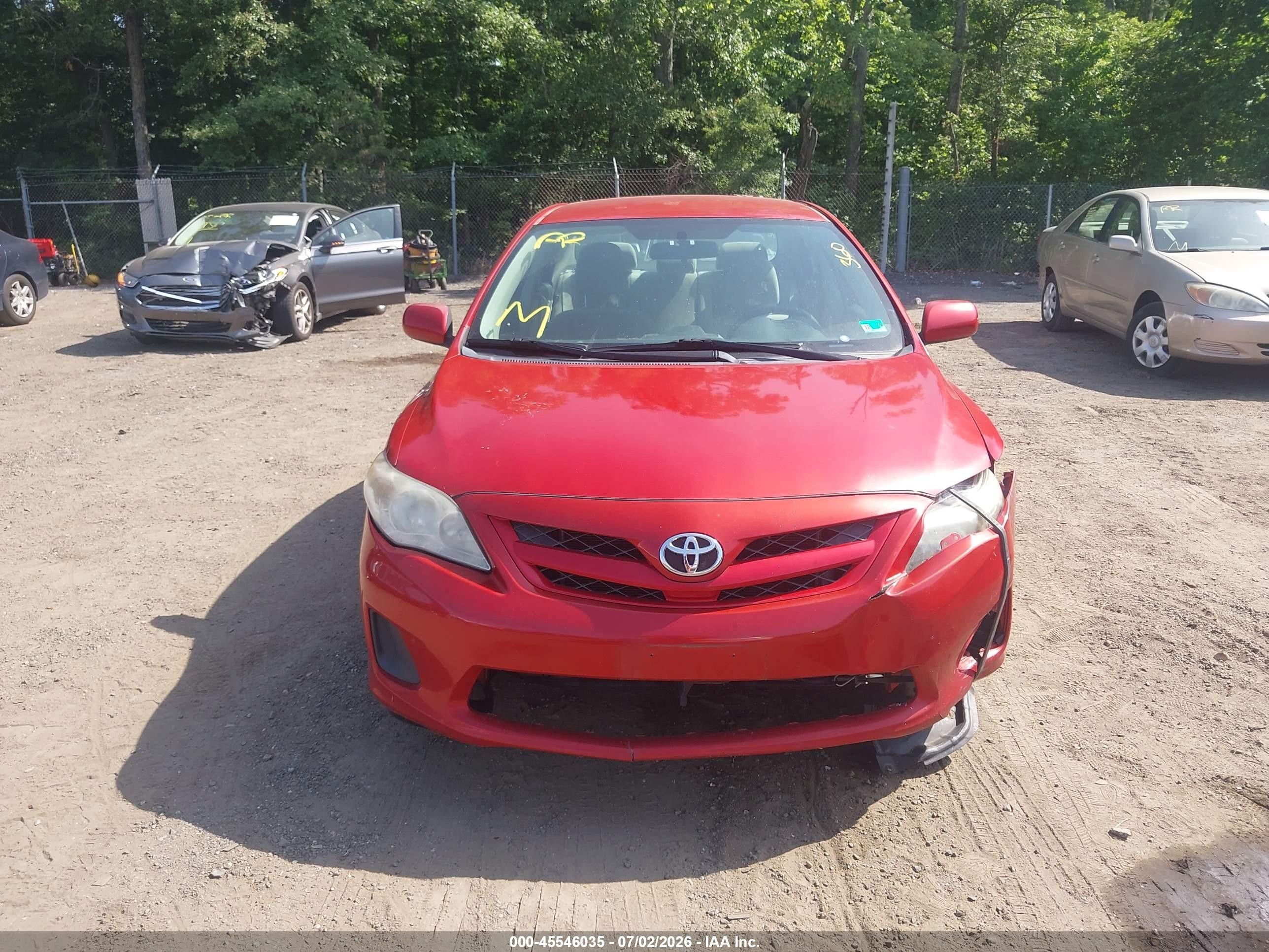 2012 Toyota Corolla Le Red vin: 2T1BU4EE6CC901554