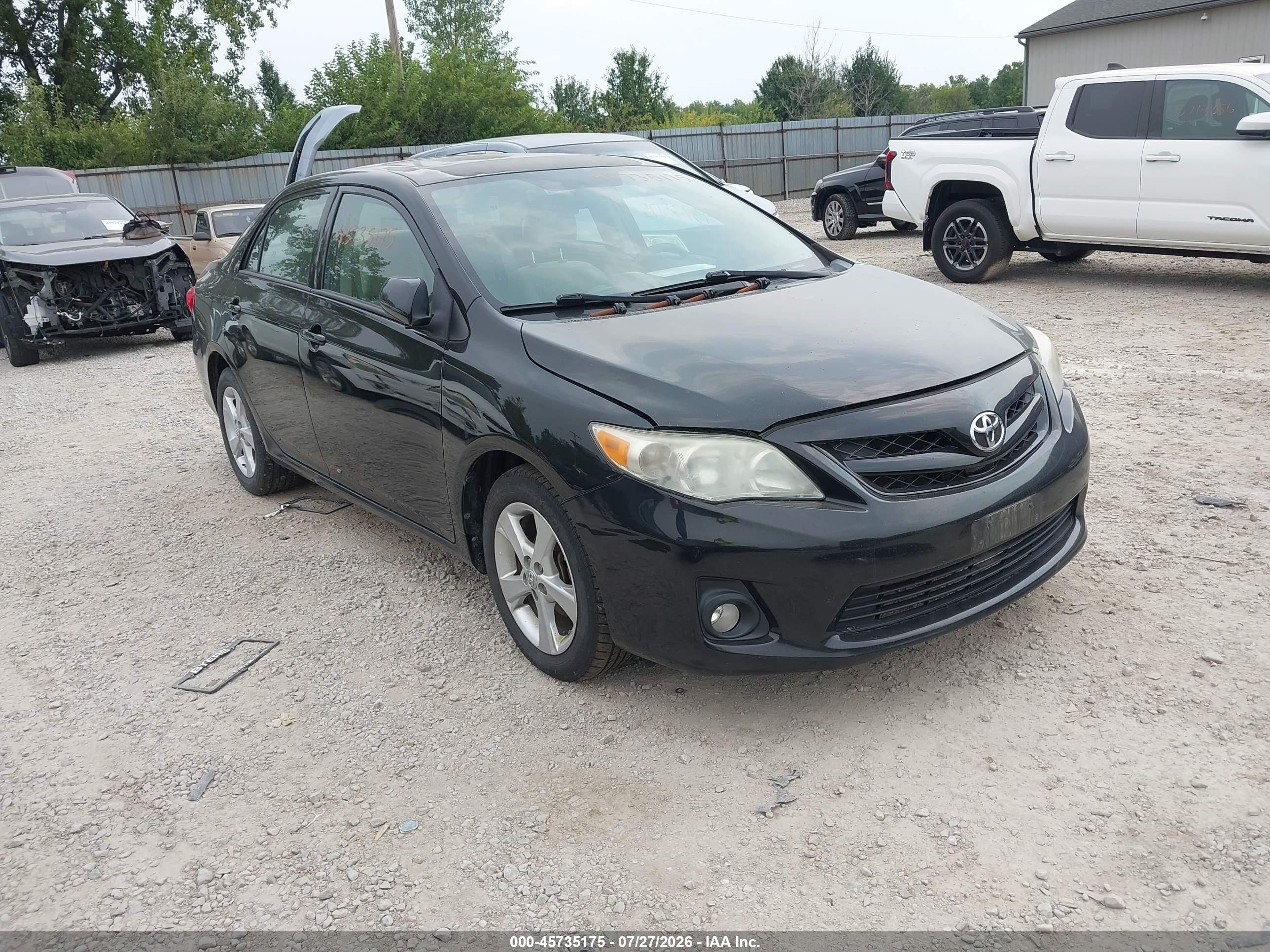 2012 Toyota Corolla Le Black vin: 2T1BU4EE6CC910657