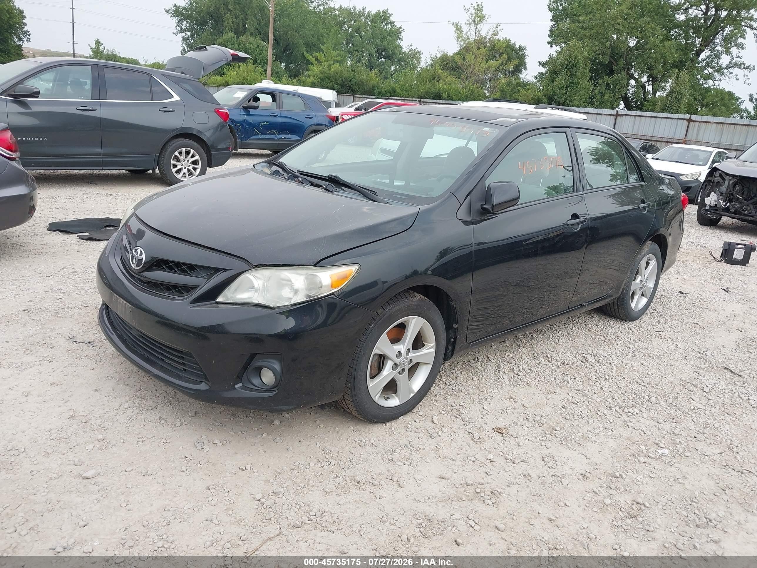 2012 Toyota Corolla Le Black vin: 2T1BU4EE6CC910657