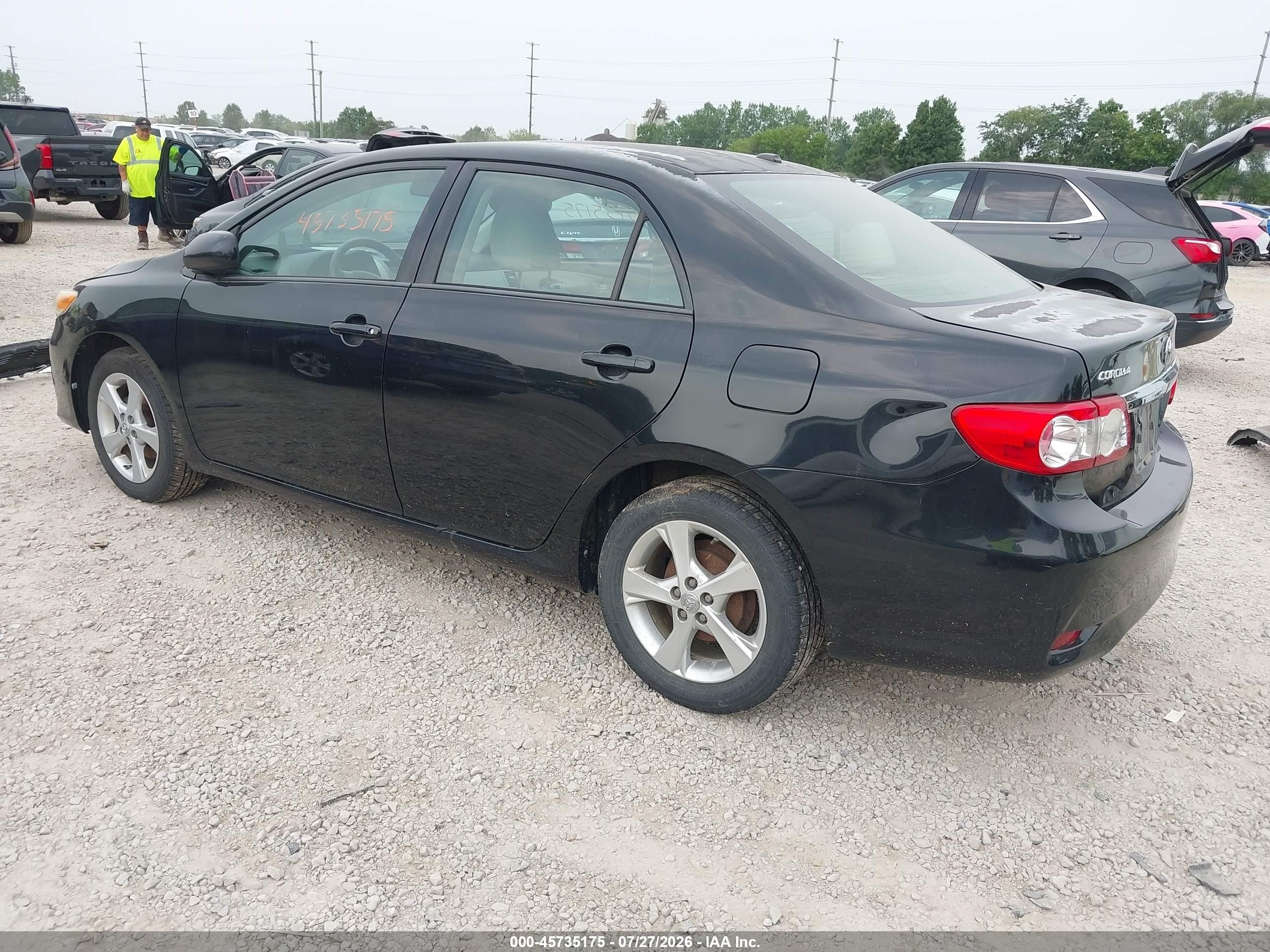 2012 Toyota Corolla Le Black vin: 2T1BU4EE6CC910657