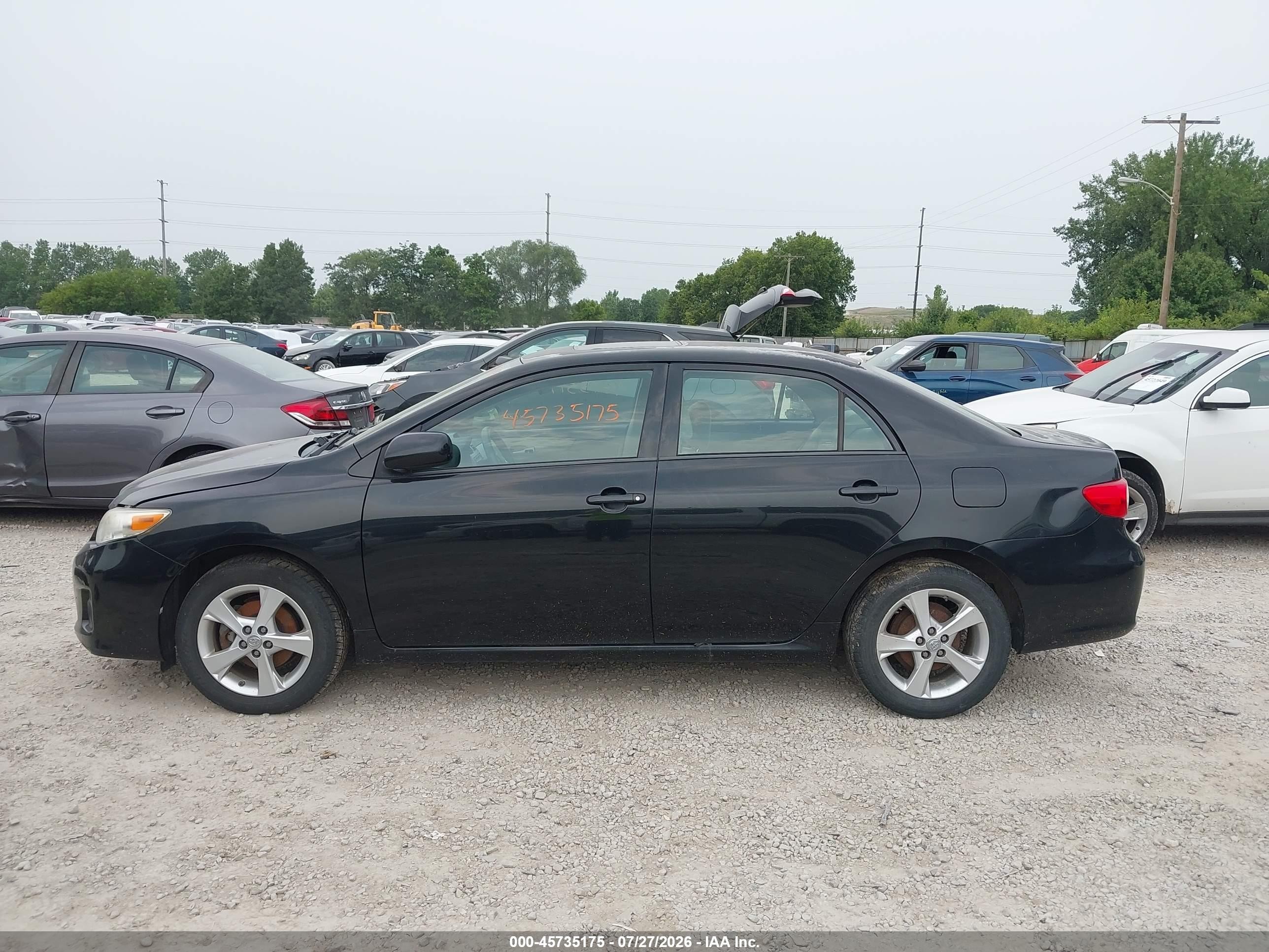 2012 Toyota Corolla Le Black vin: 2T1BU4EE6CC910657