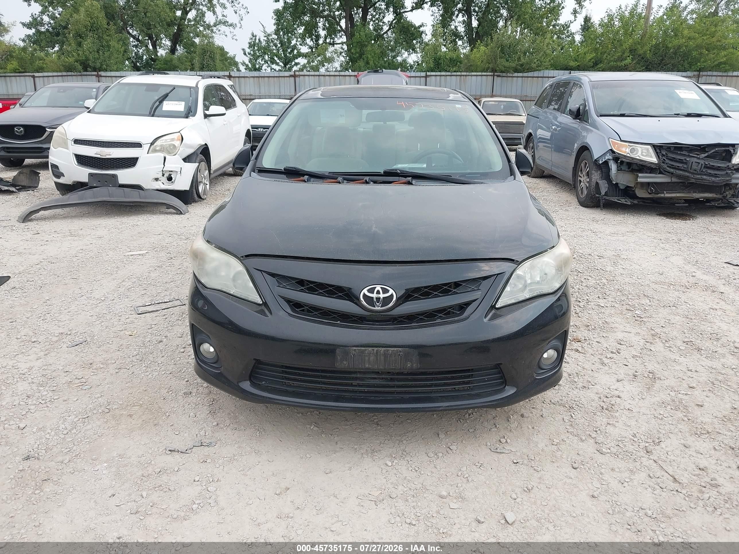 2012 Toyota Corolla Le Black vin: 2T1BU4EE6CC910657