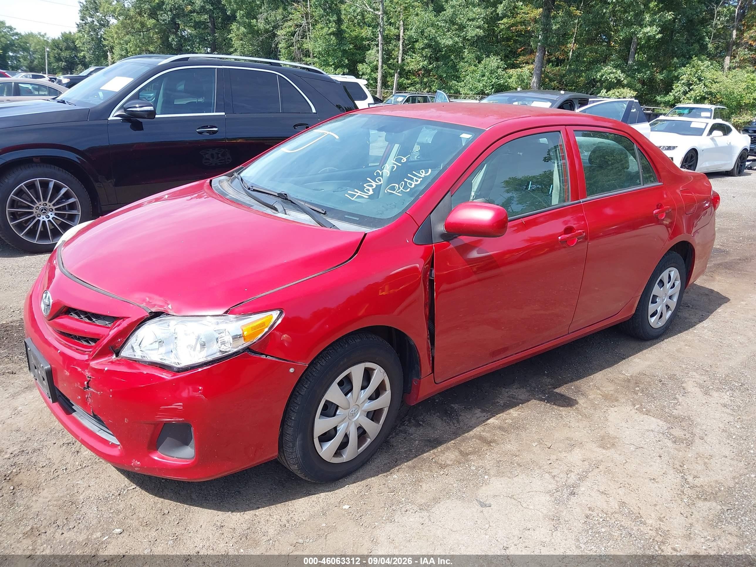 2013 Toyota Corolla L Red vin: 2T1BU4EE6DC022735