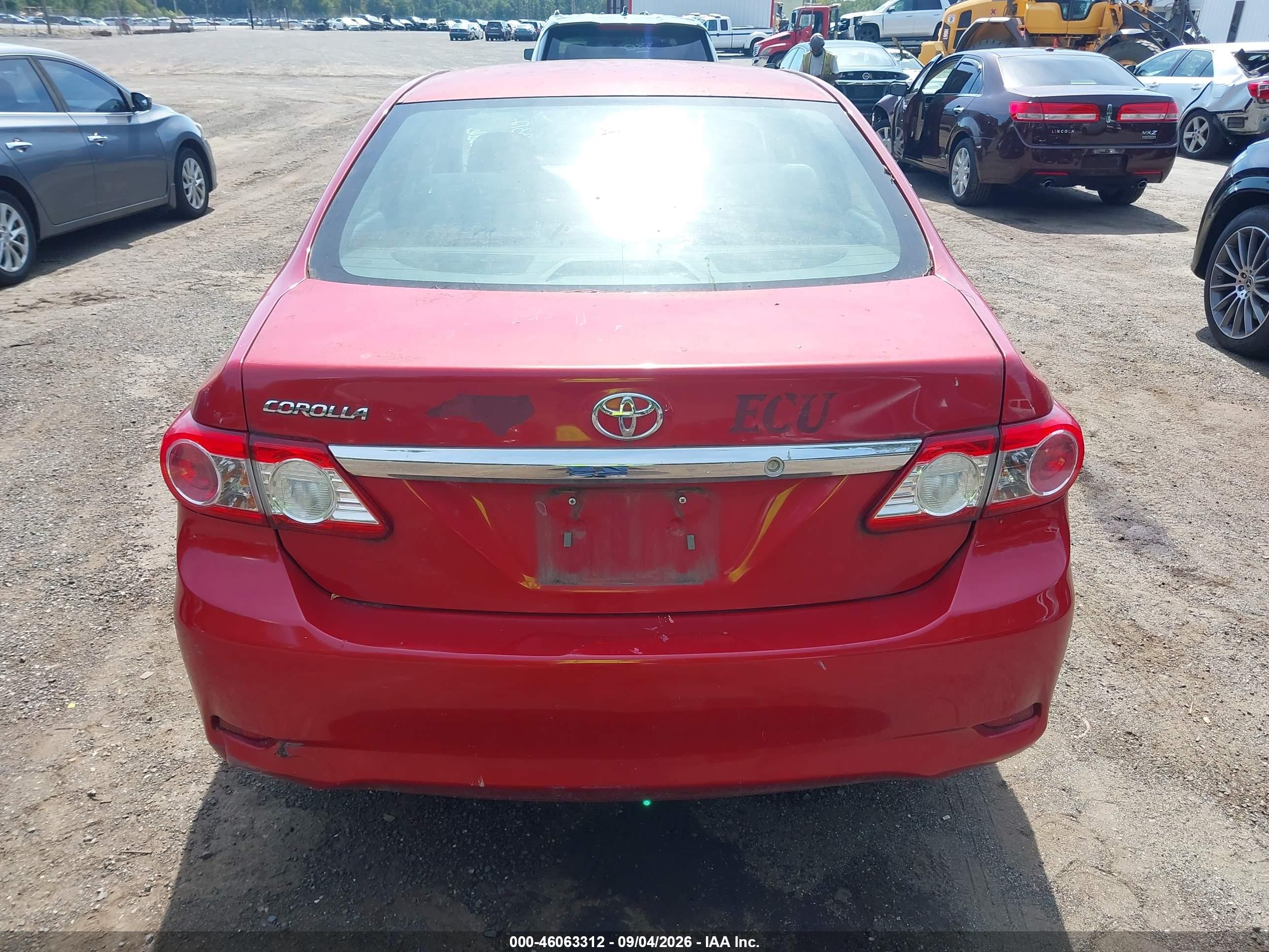 2013 Toyota Corolla L Red vin: 2T1BU4EE6DC022735