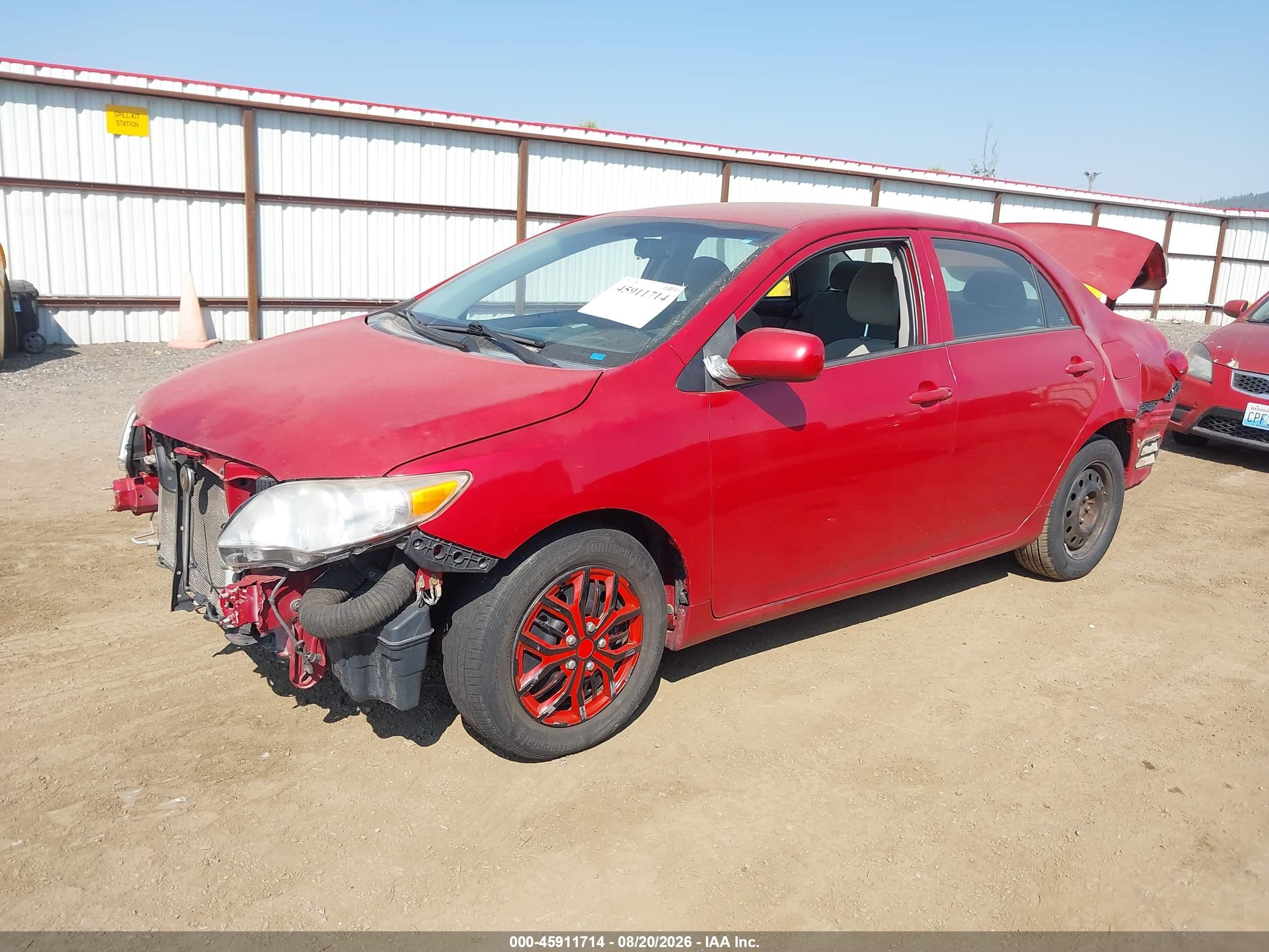 2013 Toyota Corolla L Красный vin: 2T1BU4EE6DC055511