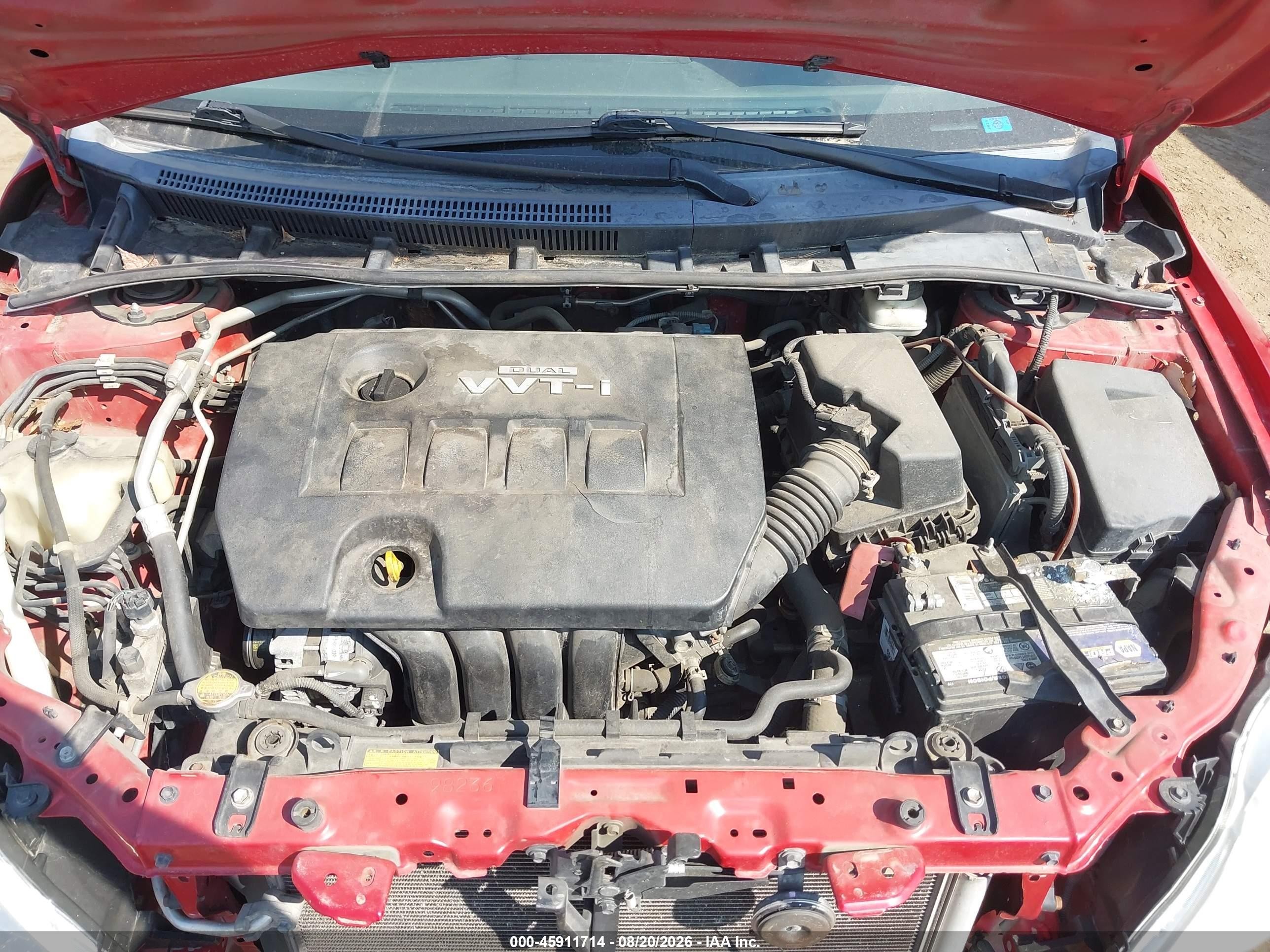 2013 Toyota Corolla L Красный vin: 2T1BU4EE6DC055511
