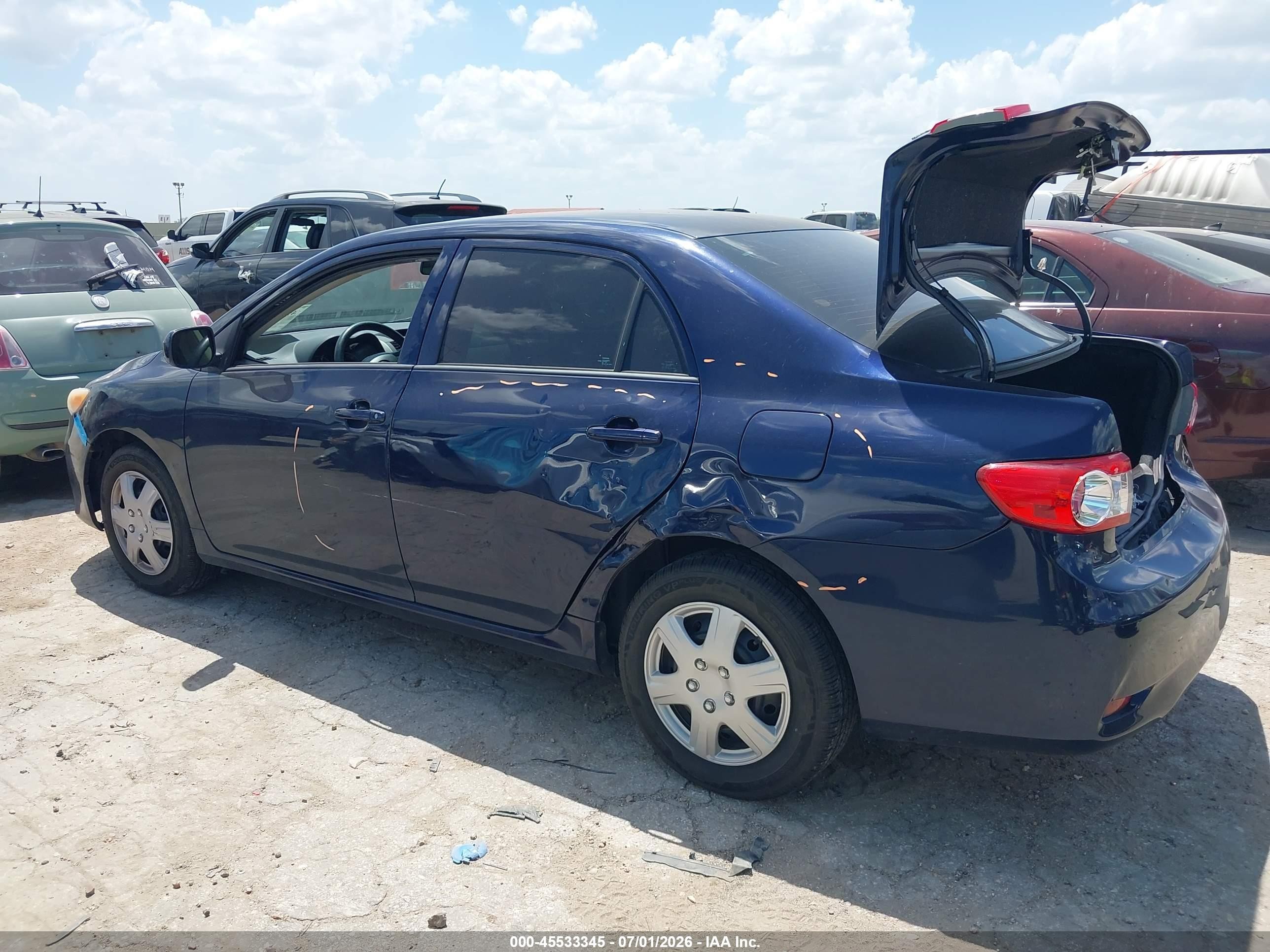 2013 Toyota Corolla L Blue vin: 2T1BU4EE6DC097418
