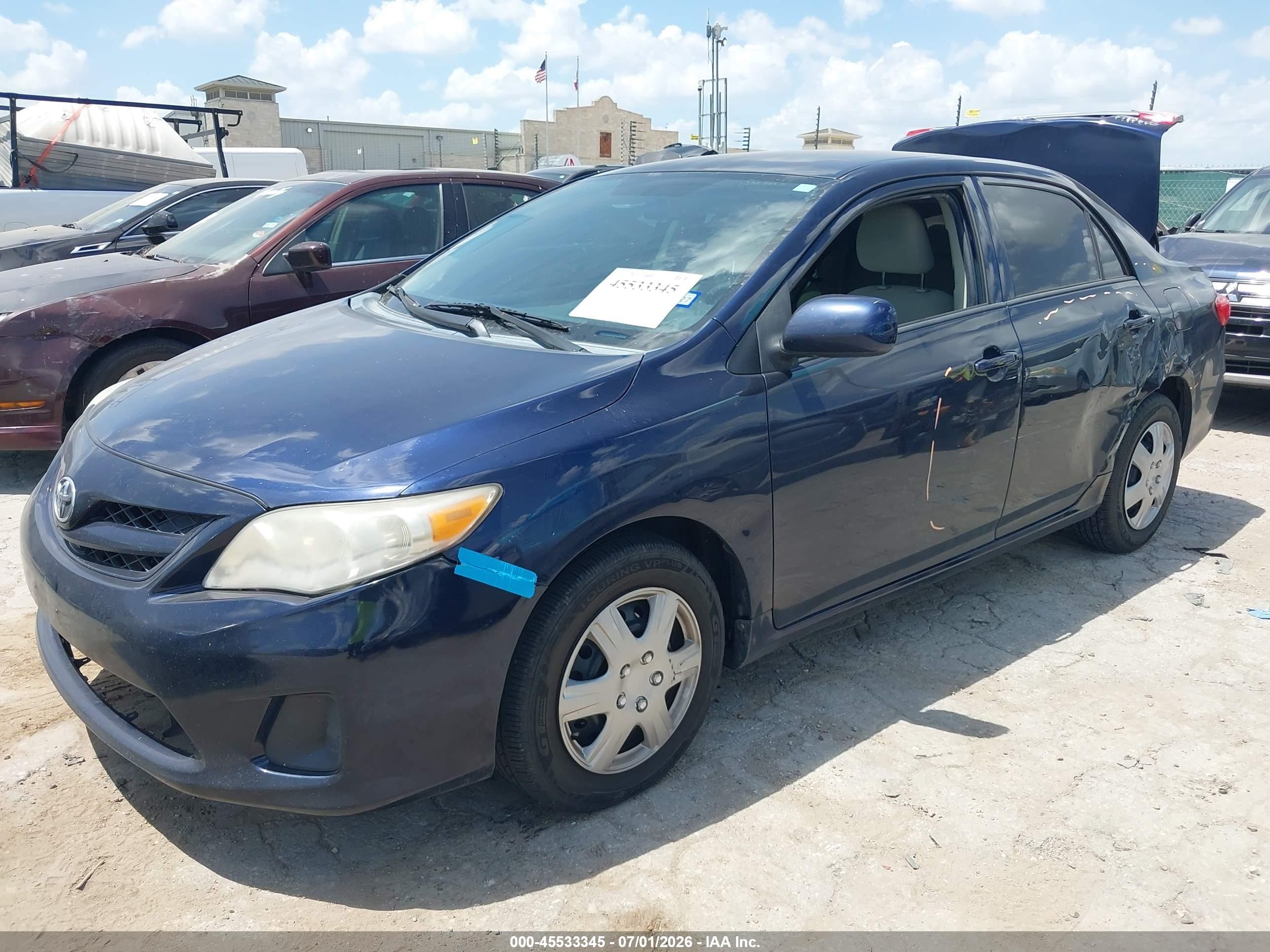 2013 Toyota Corolla L Blue vin: 2T1BU4EE6DC097418