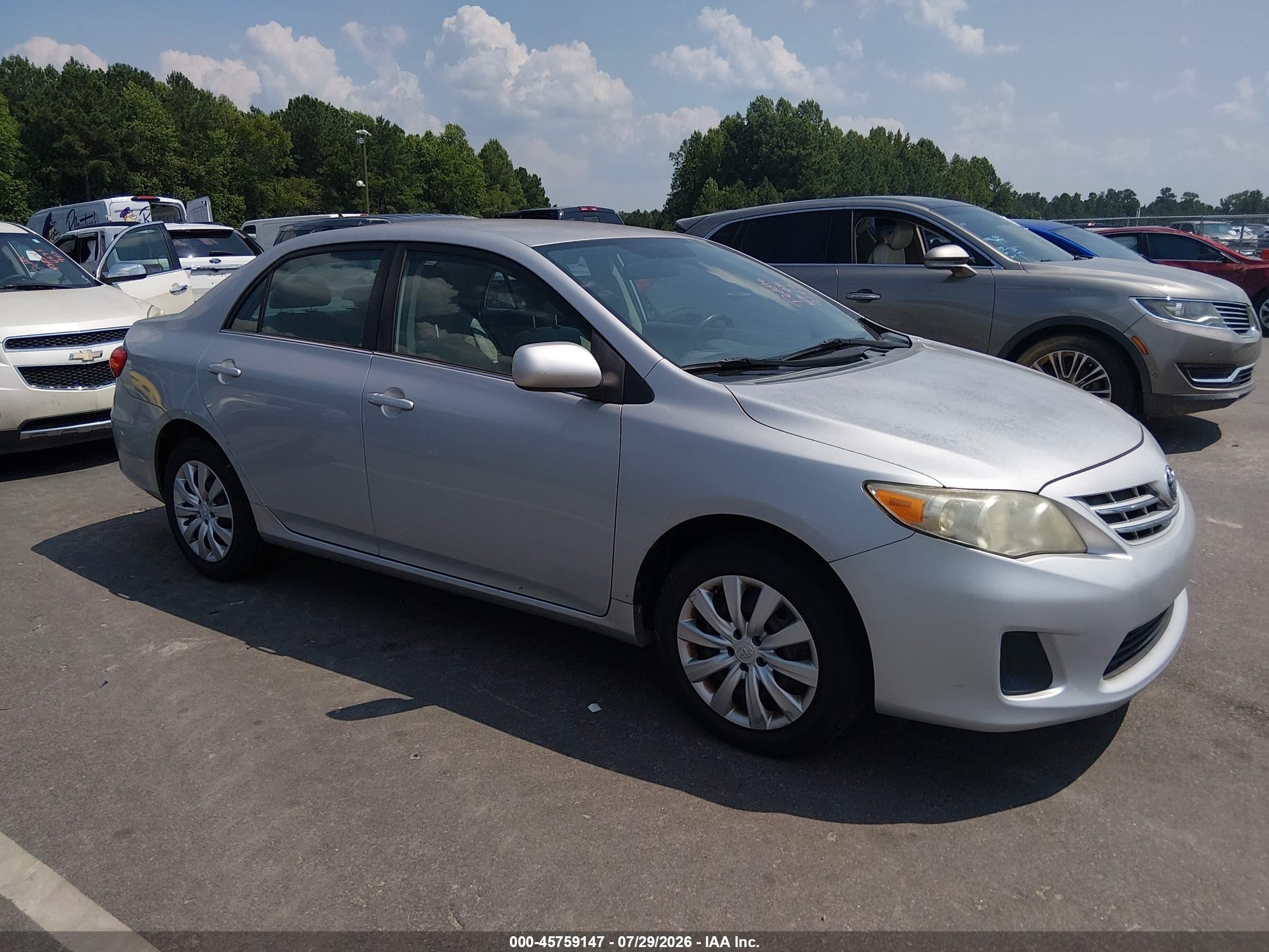 2013 Toyota Corolla Le Silver vin: 2T1BU4EE6DC968320