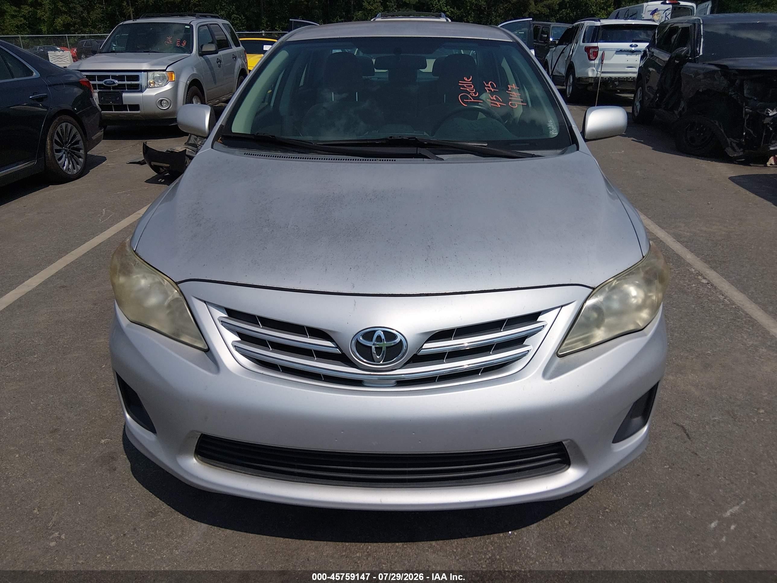 2013 Toyota Corolla Le Silver vin: 2T1BU4EE6DC968320