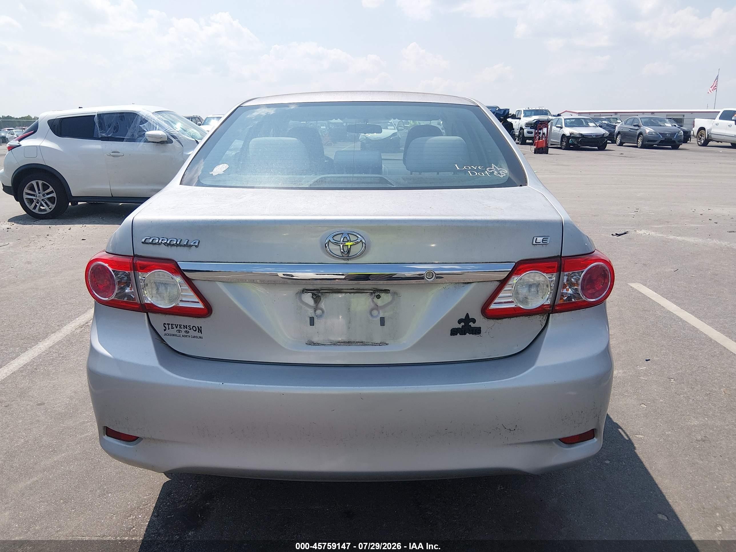 2013 Toyota Corolla Le Silver vin: 2T1BU4EE6DC968320