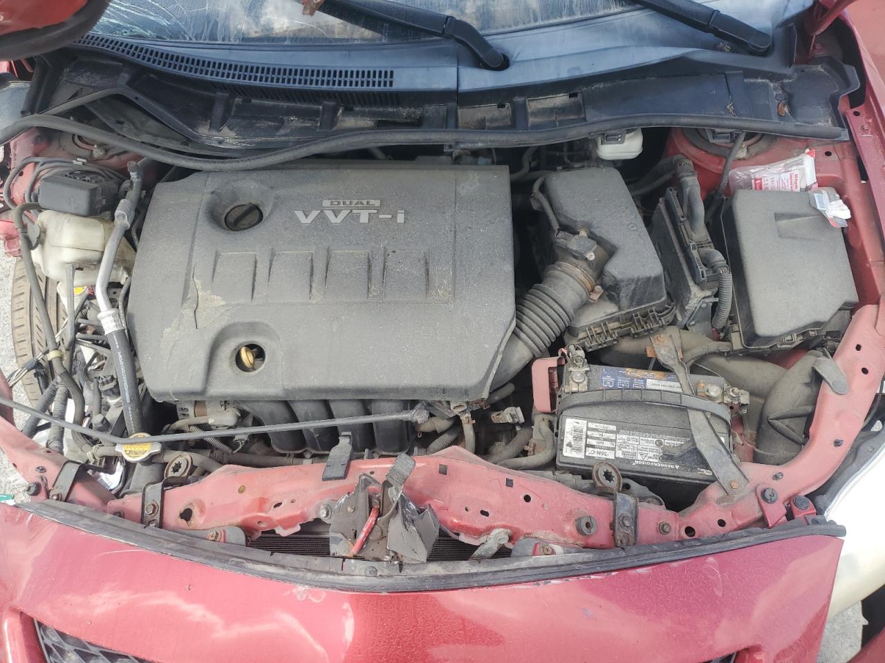 2010 Toyota Corolla Base Red vin: 2T1BU4EE7AC226407