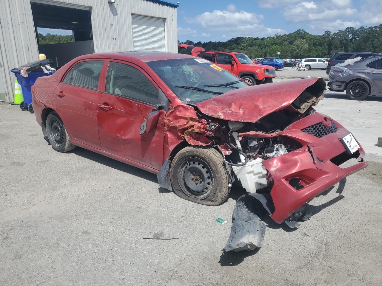 2010 Toyota Corolla Base Red vin: 2T1BU4EE7AC226407