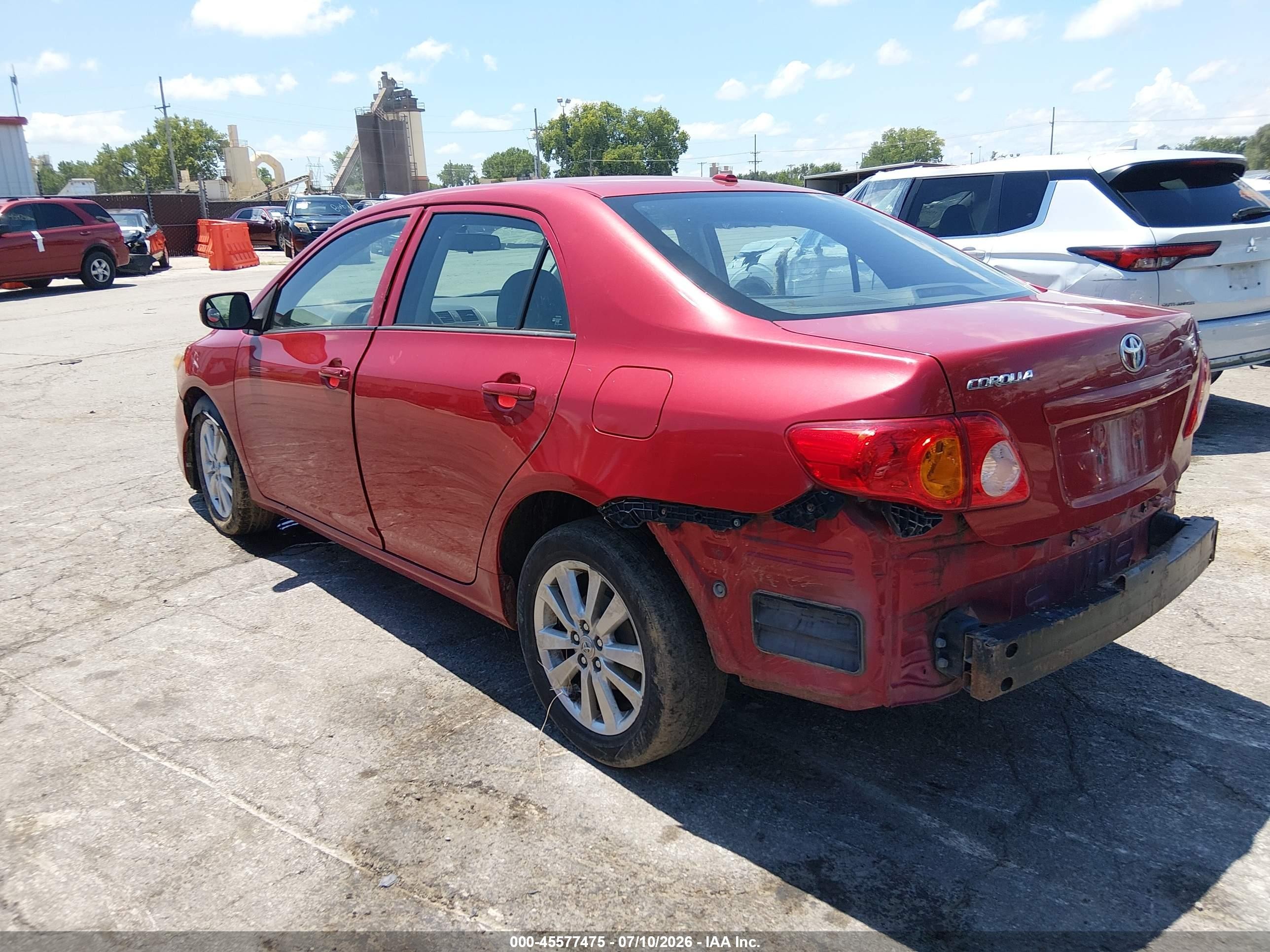 2010 Toyota Corolla Le Red vin: 2T1BU4EE7AC232689