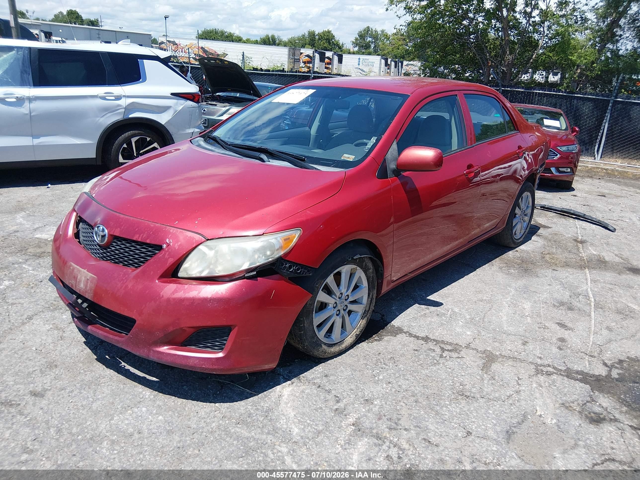 2010 Toyota Corolla Le Red vin: 2T1BU4EE7AC232689