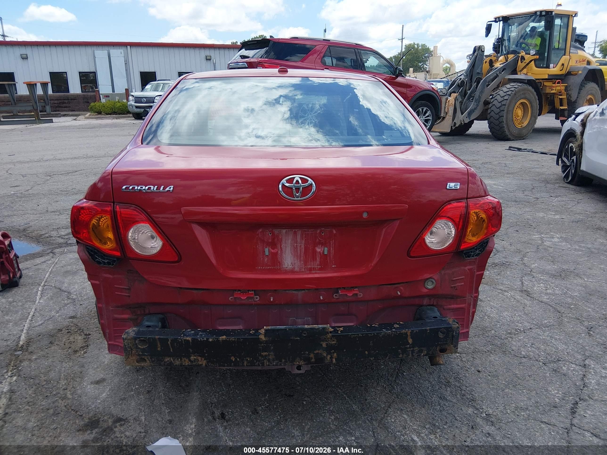 2010 Toyota Corolla Le Red vin: 2T1BU4EE7AC232689