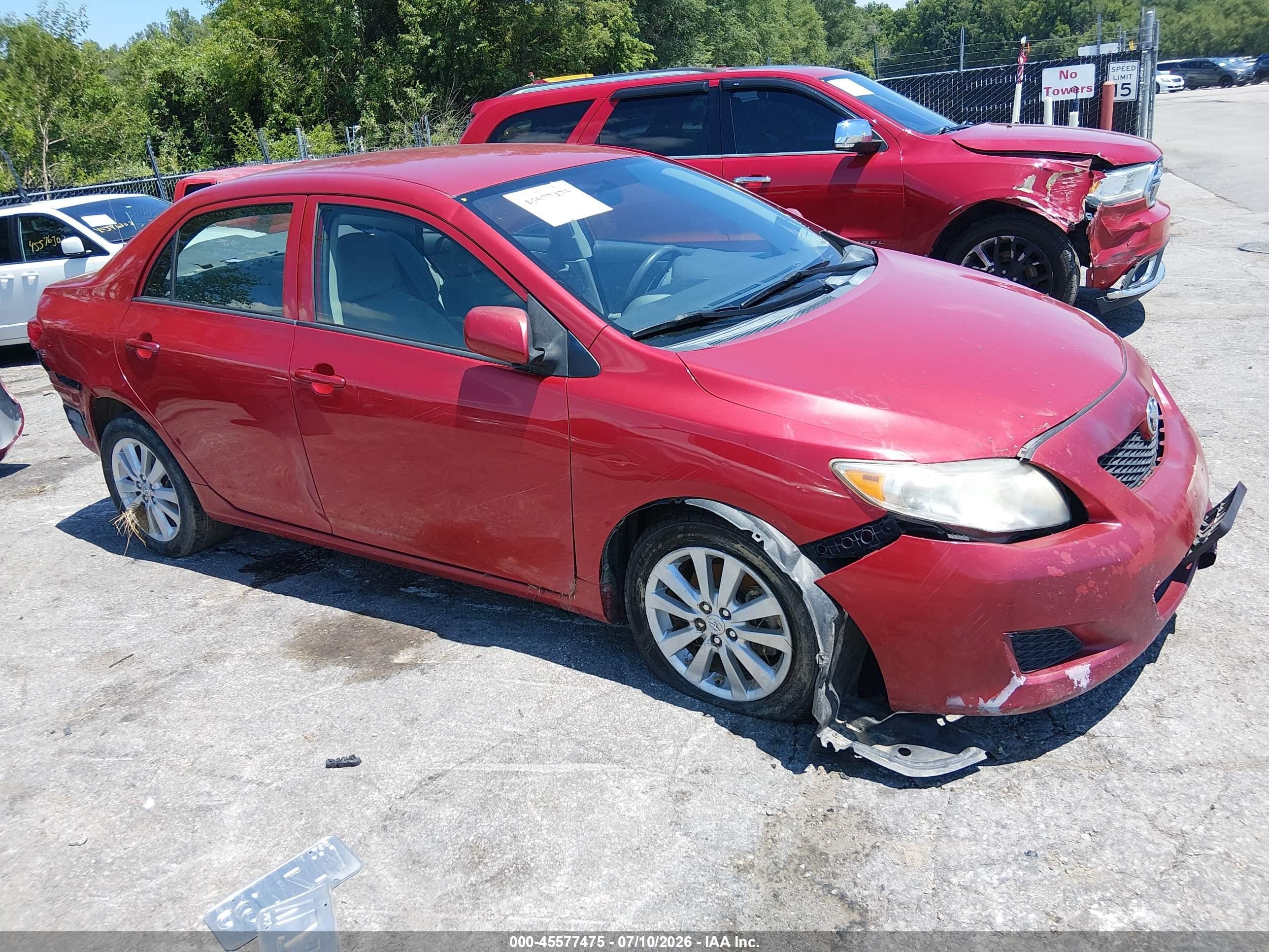 2010 Toyota Corolla Le Красный vin: 2T1BU4EE7AC232689