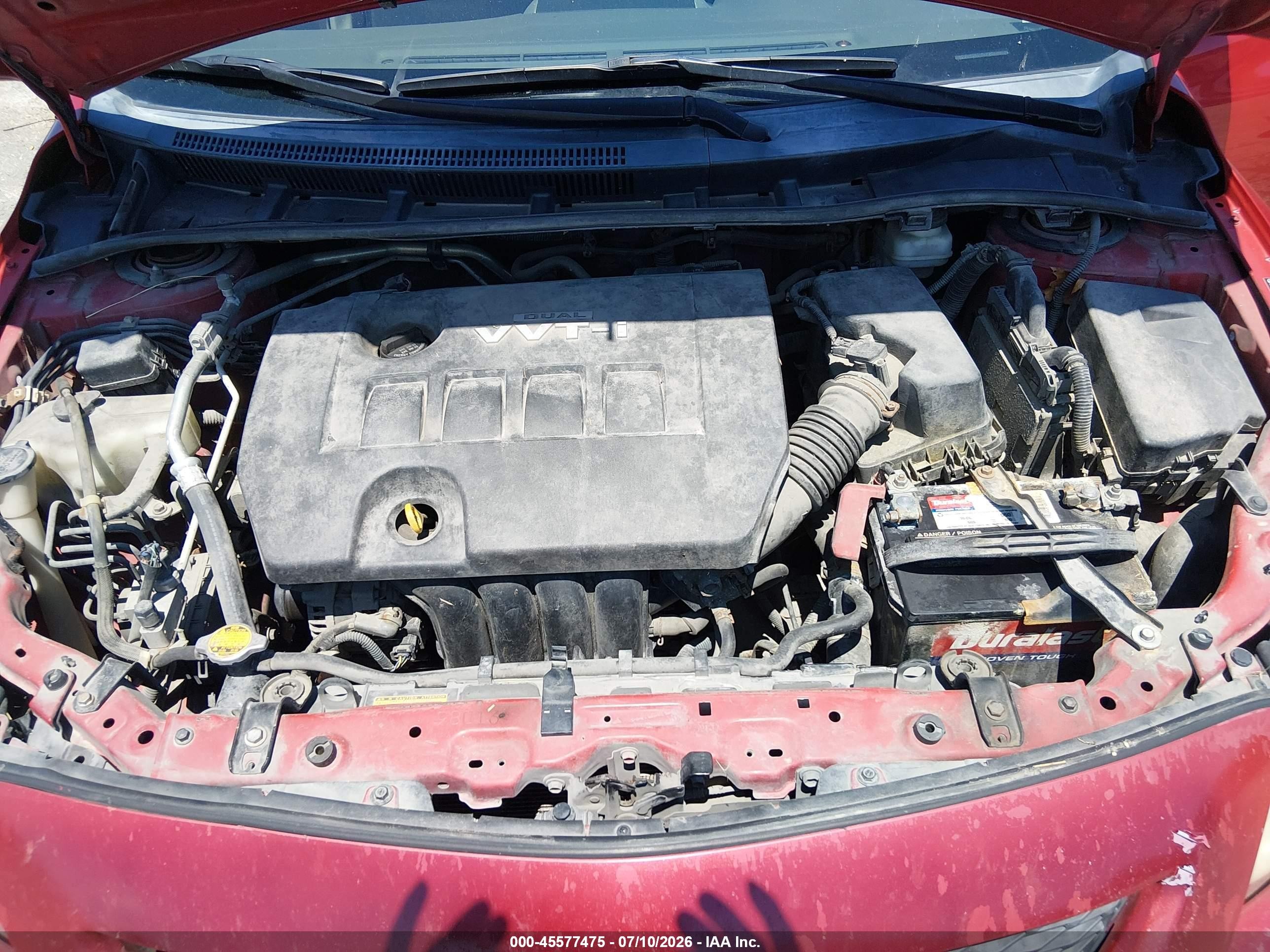 2010 Toyota Corolla Le Red vin: 2T1BU4EE7AC232689