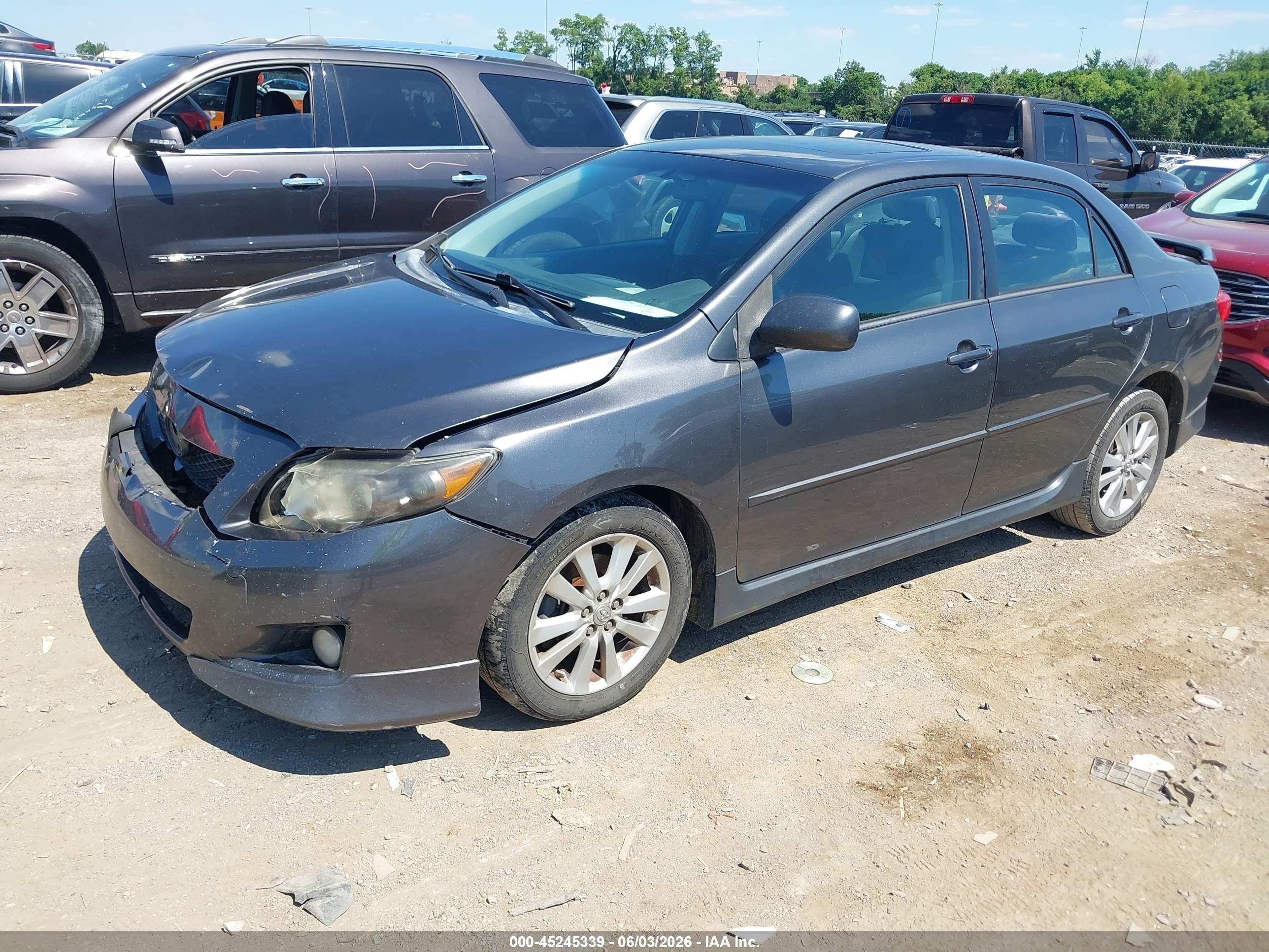 2010 Toyota Corolla S Gray vin: 2T1BU4EE7AC233194