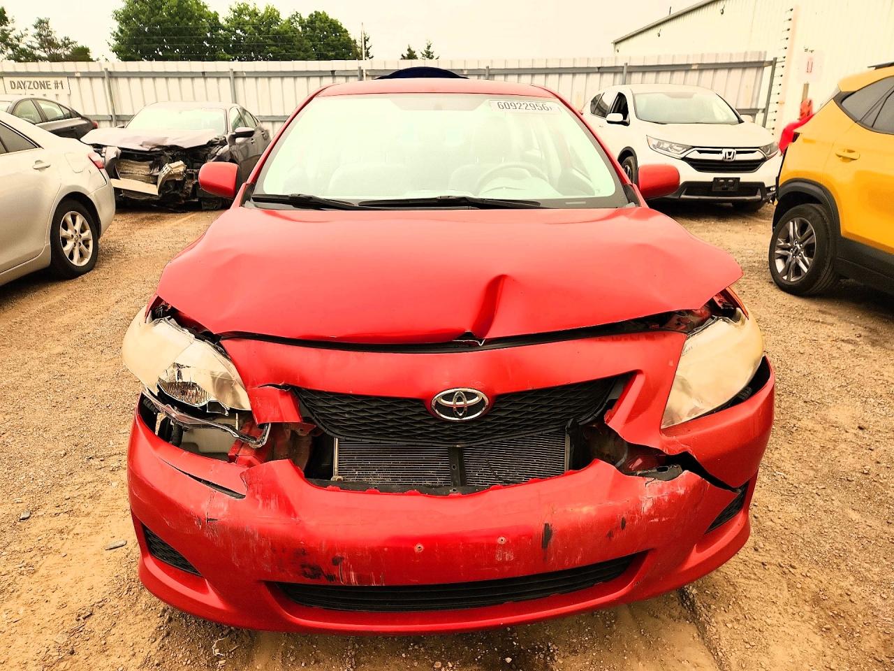 2010 Toyota Corolla Base Red vin: 2T1BU4EE7AC257737