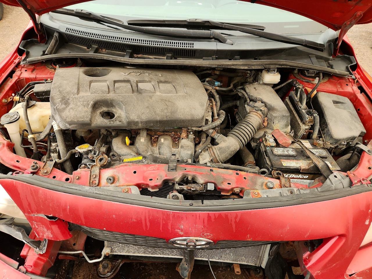 2010 Toyota Corolla Base Red vin: 2T1BU4EE7AC257737