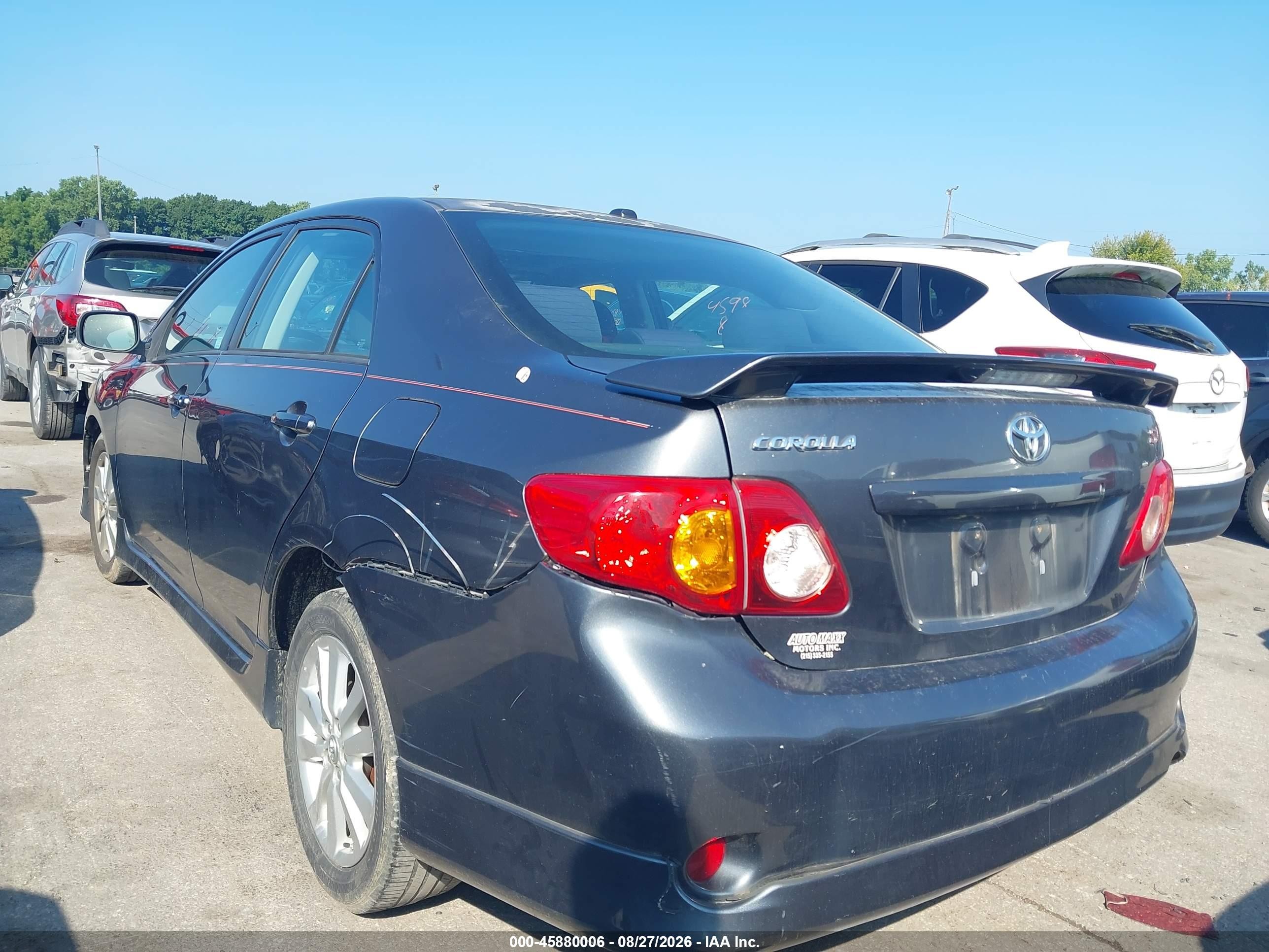 2010 Toyota Corolla S Серый vin: 2T1BU4EE7AC262422