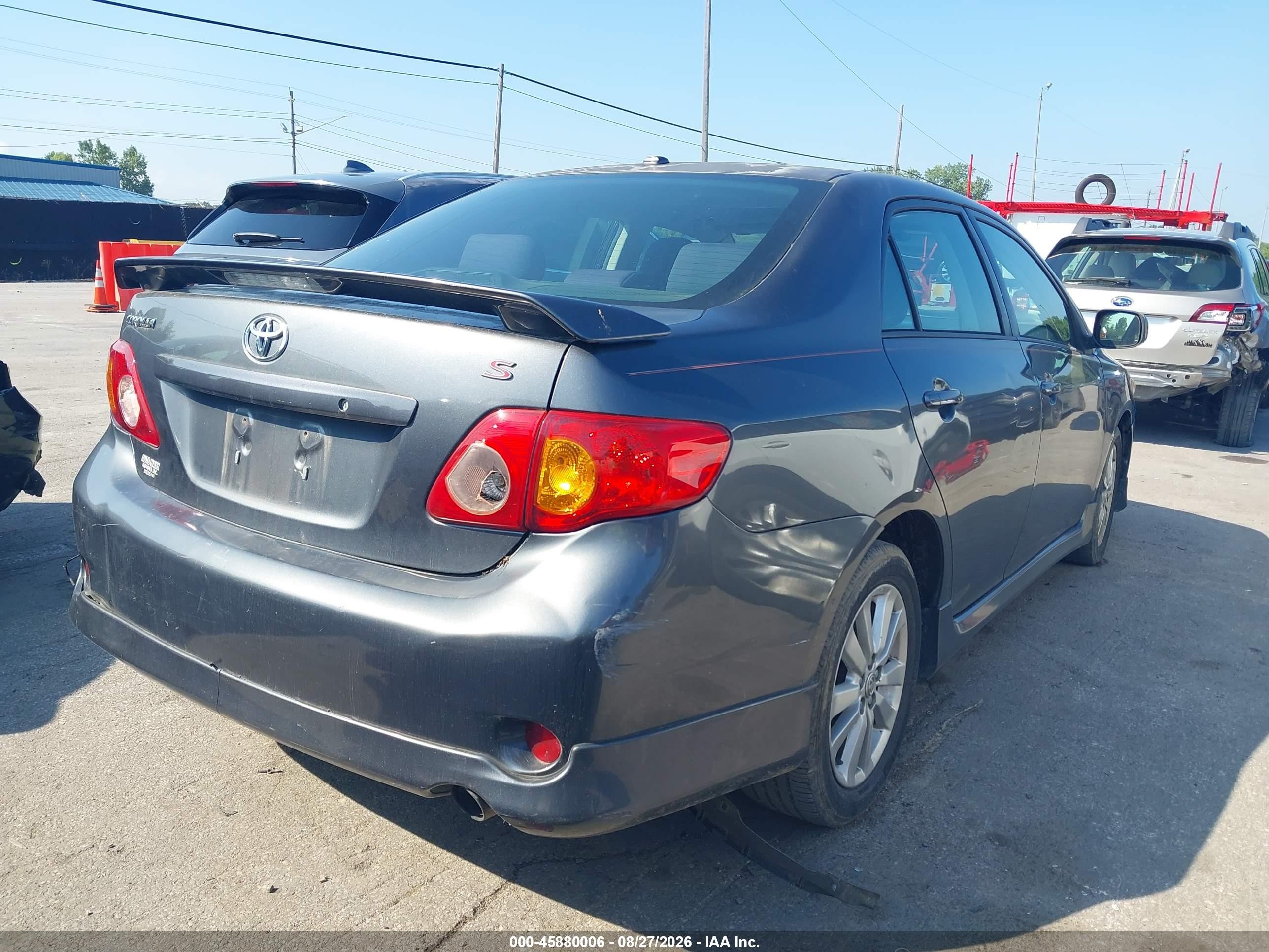 2010 Toyota Corolla S Серый vin: 2T1BU4EE7AC262422