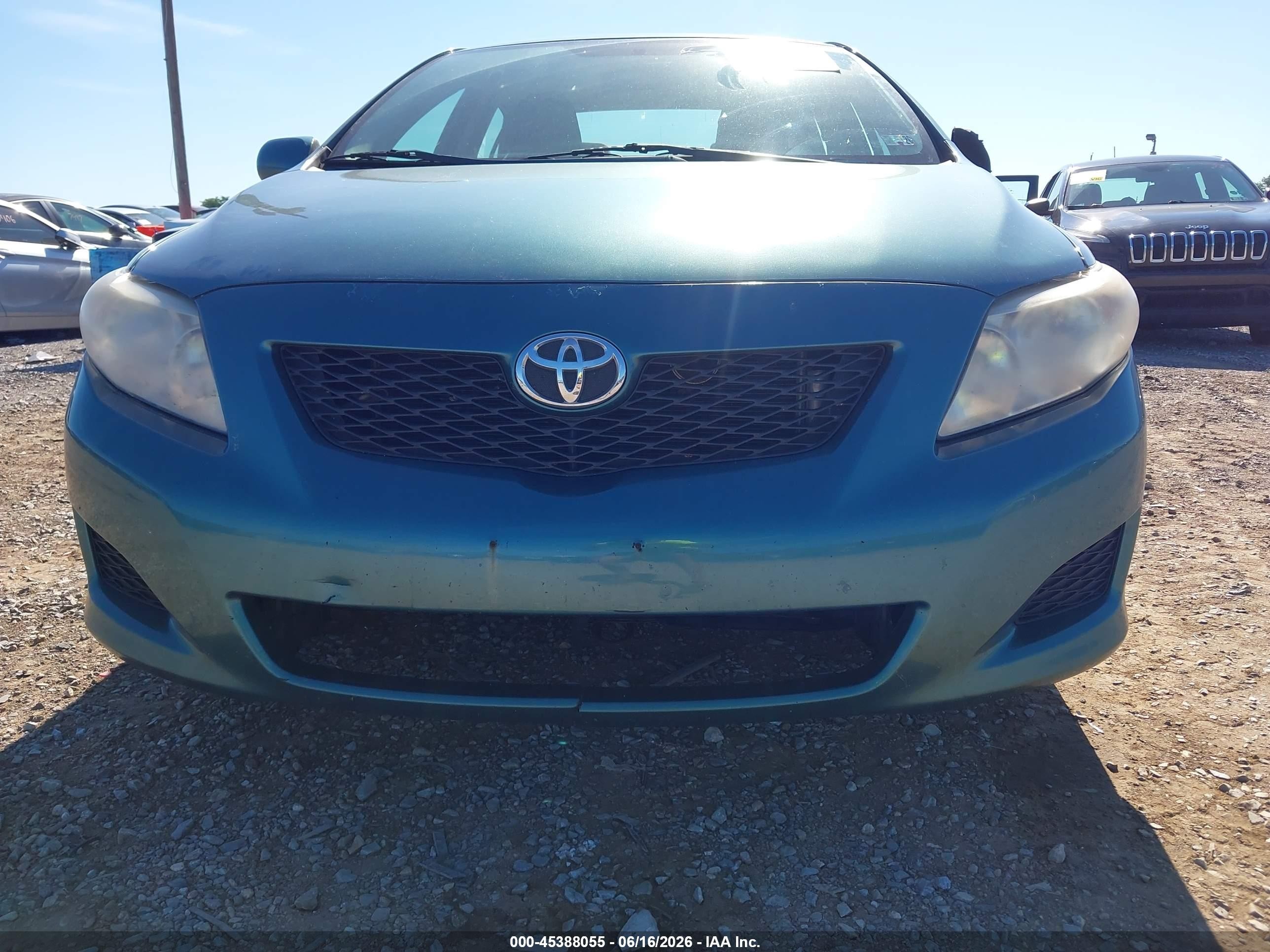 2010 Toyota Corolla Le Teal vin: 2T1BU4EE7AC295789
