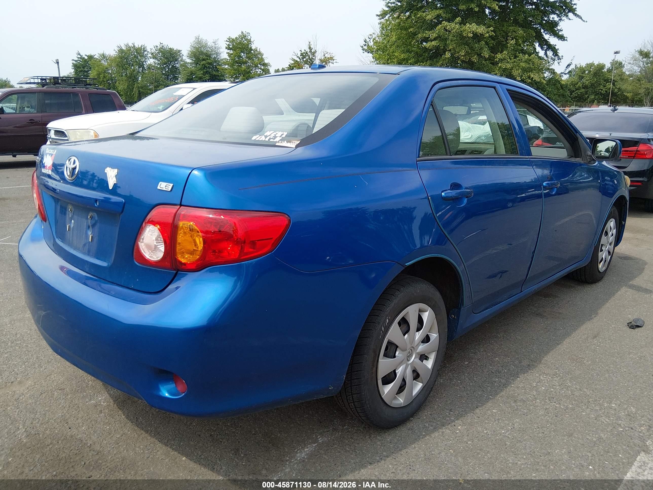 2010 Toyota Corolla Le Синий vin: 2T1BU4EE7AC309237