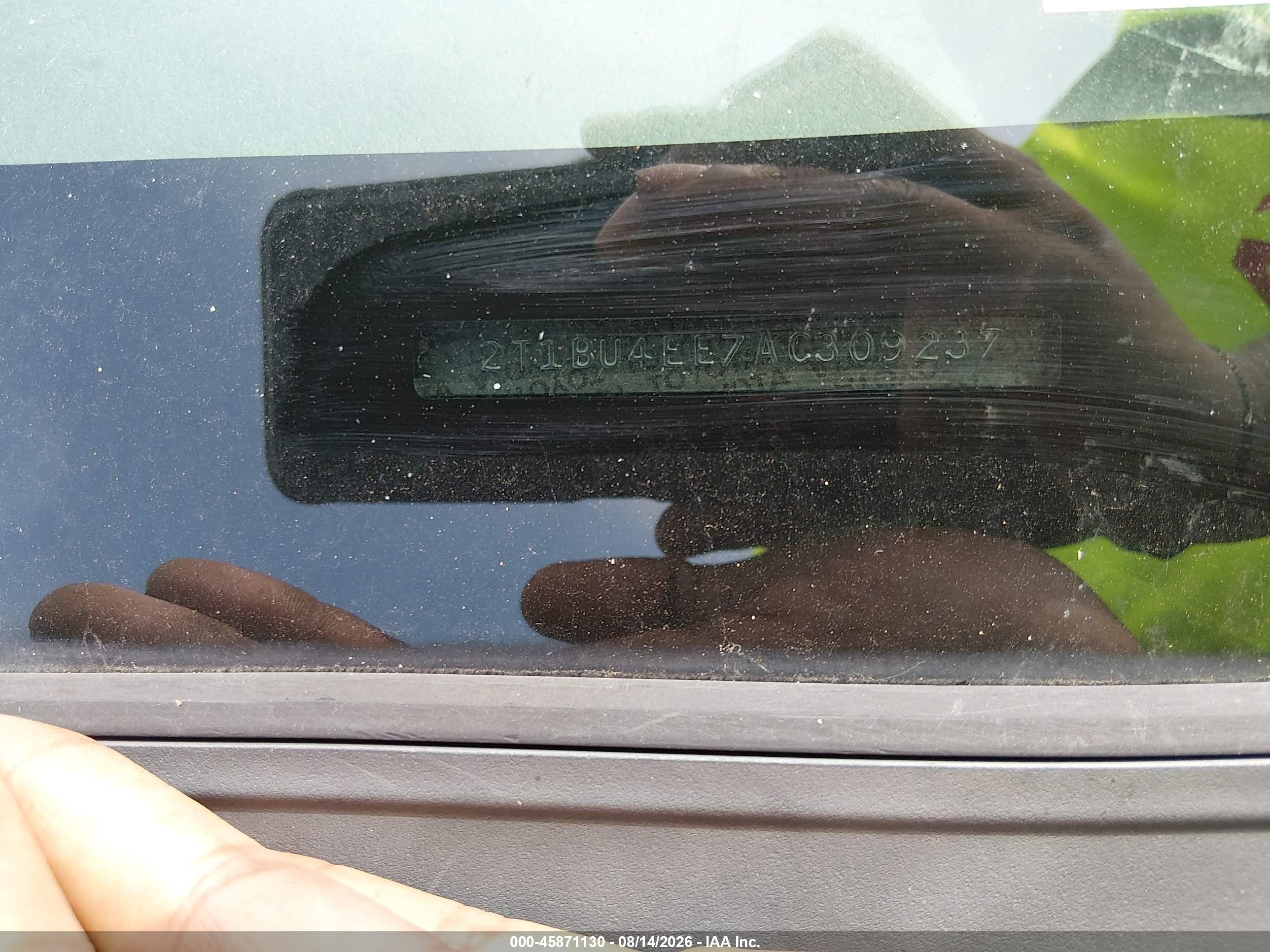 2010 Toyota Corolla Le Синий vin: 2T1BU4EE7AC309237
