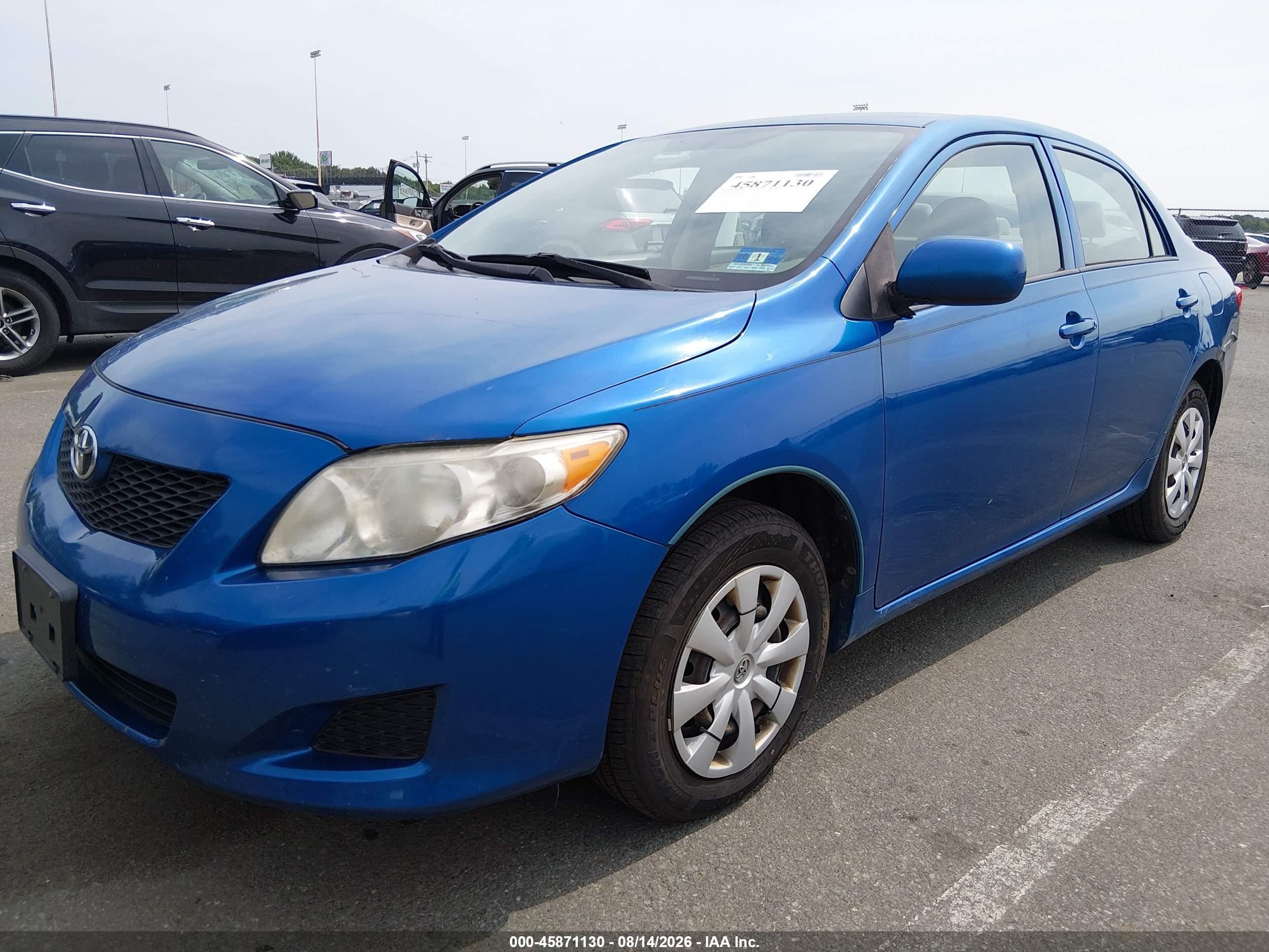 2010 Toyota Corolla Le Синий vin: 2T1BU4EE7AC309237