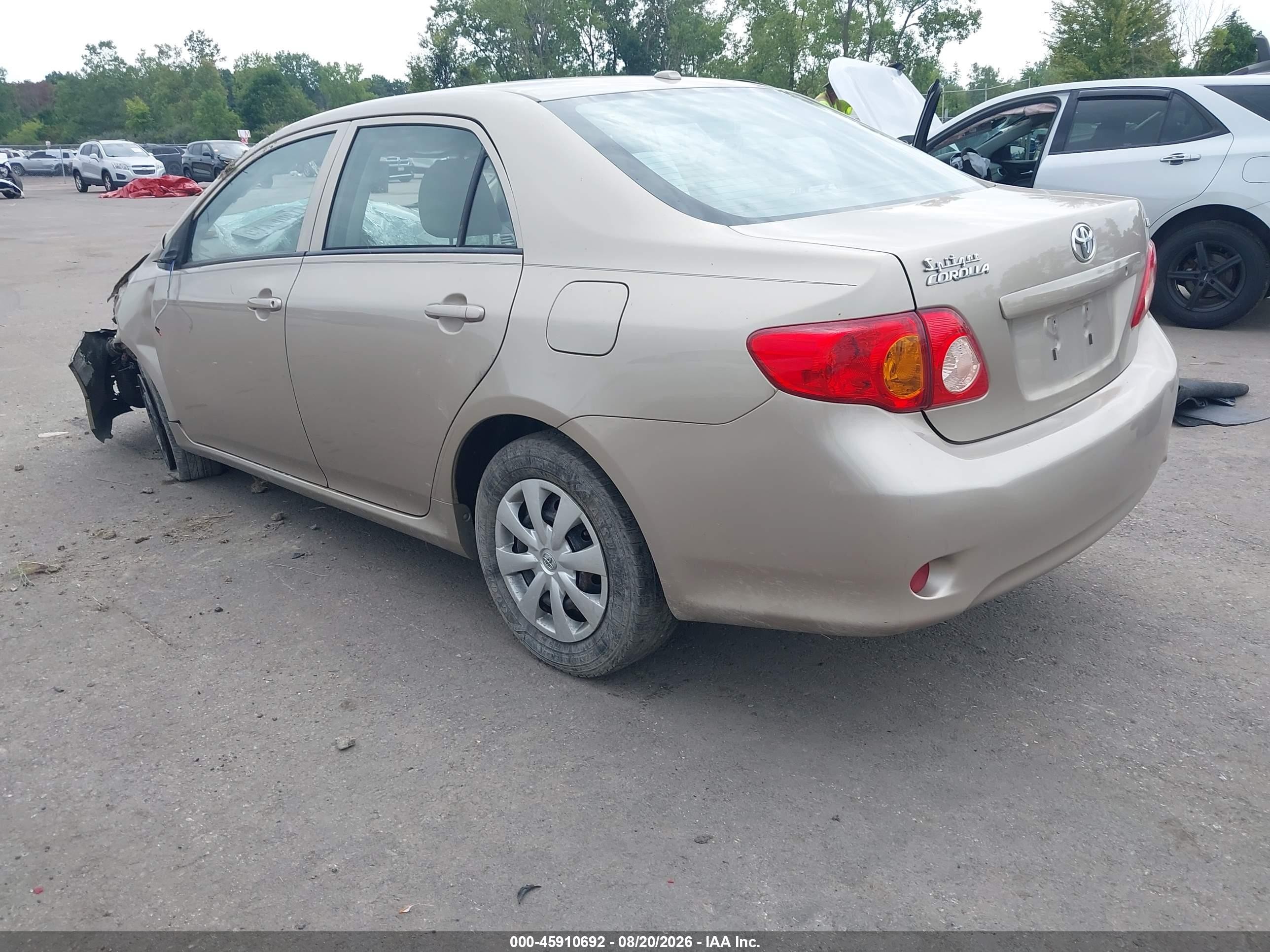2010 Toyota Corolla Le Бежевый vin: 2T1BU4EE7AC327043