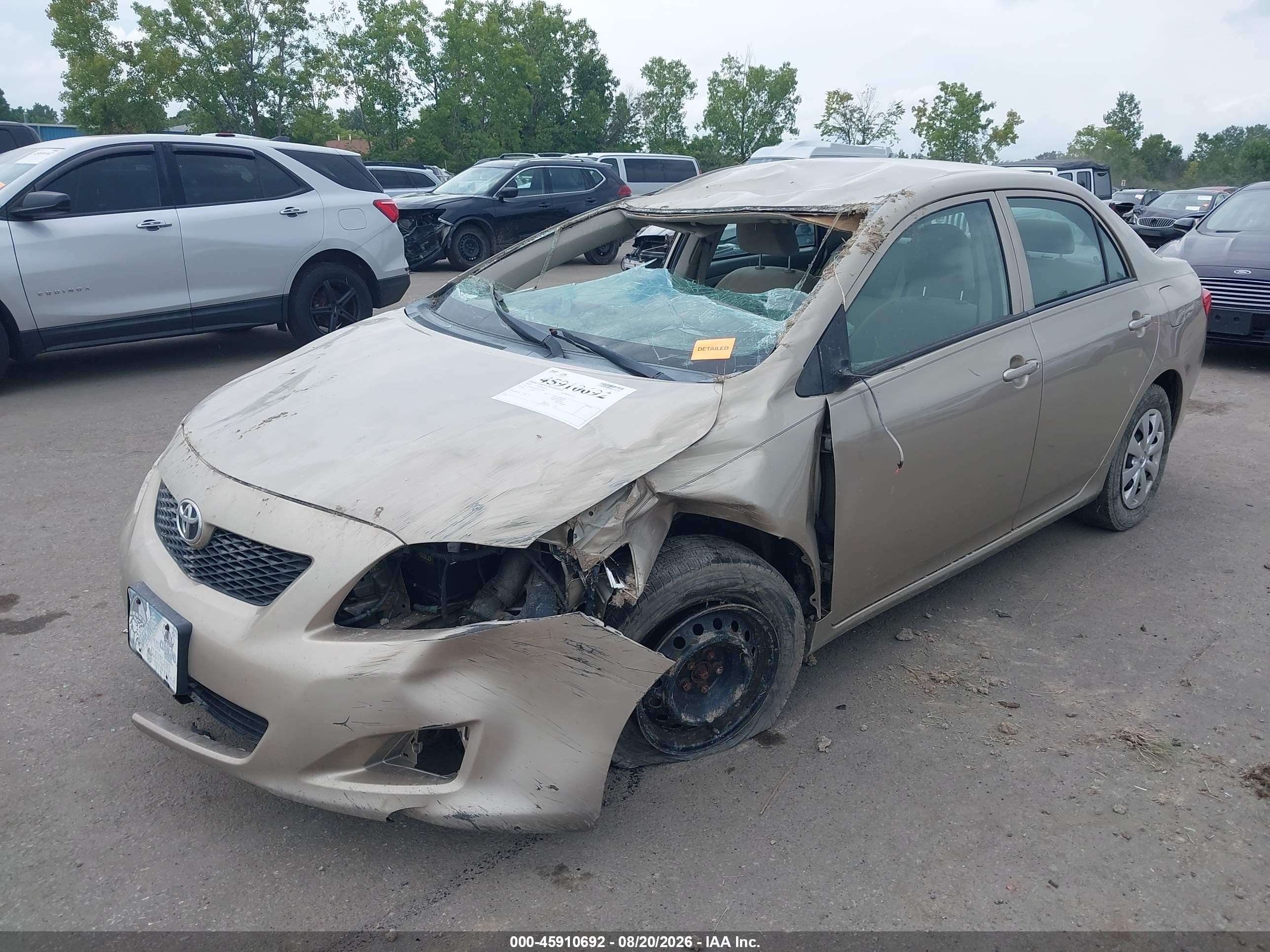 2010 Toyota Corolla Le Бежевый vin: 2T1BU4EE7AC327043