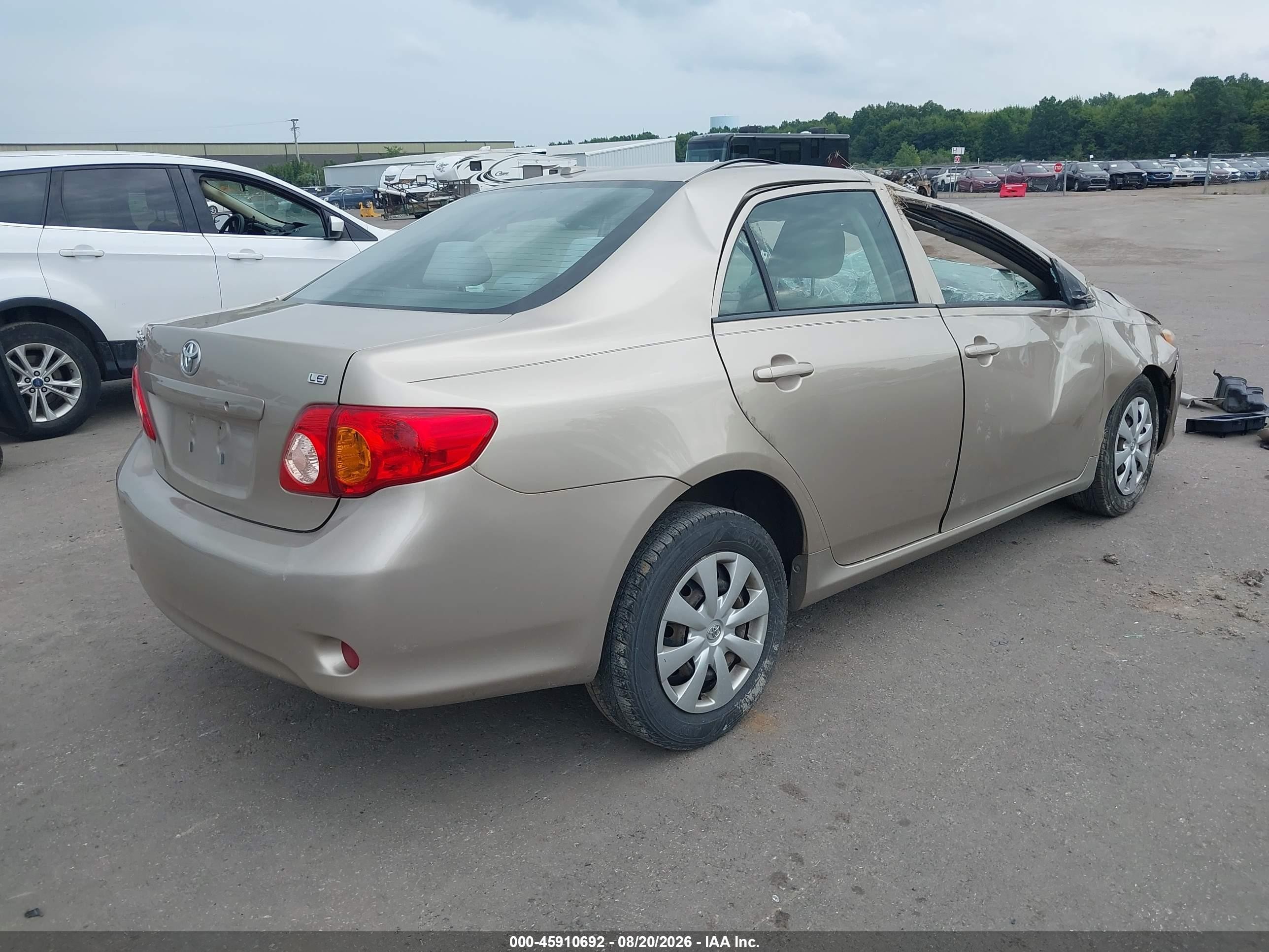 2010 Toyota Corolla Le Бежевый vin: 2T1BU4EE7AC327043