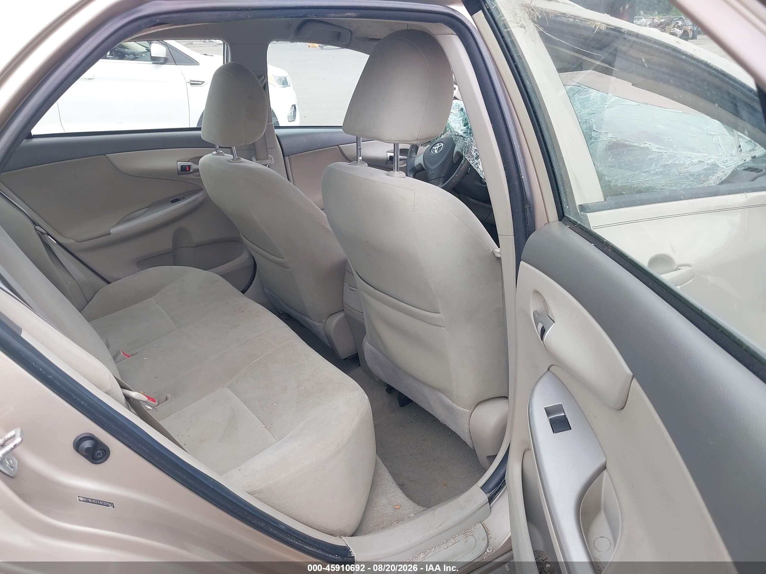 2010 Toyota Corolla Le Бежевый vin: 2T1BU4EE7AC327043
