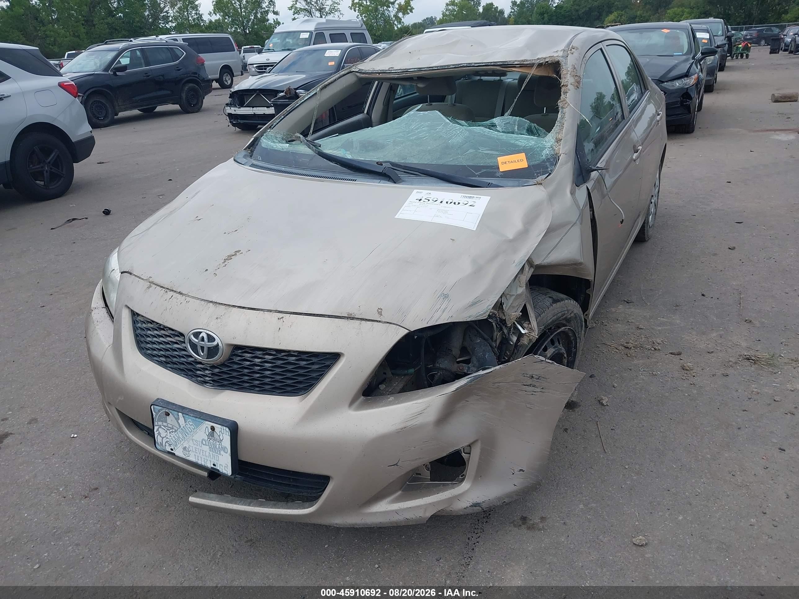 2010 Toyota Corolla Le Бежевый vin: 2T1BU4EE7AC327043