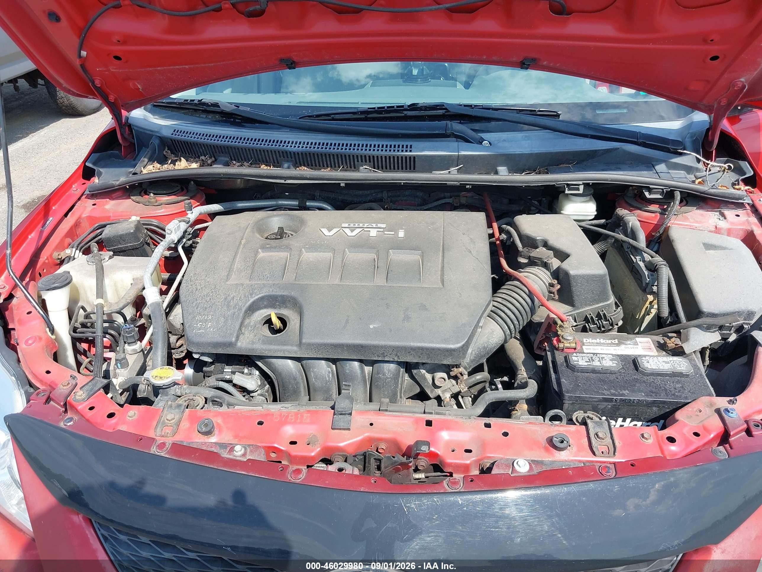 2010 Toyota Corolla Le Red vin: 2T1BU4EE7AC334669