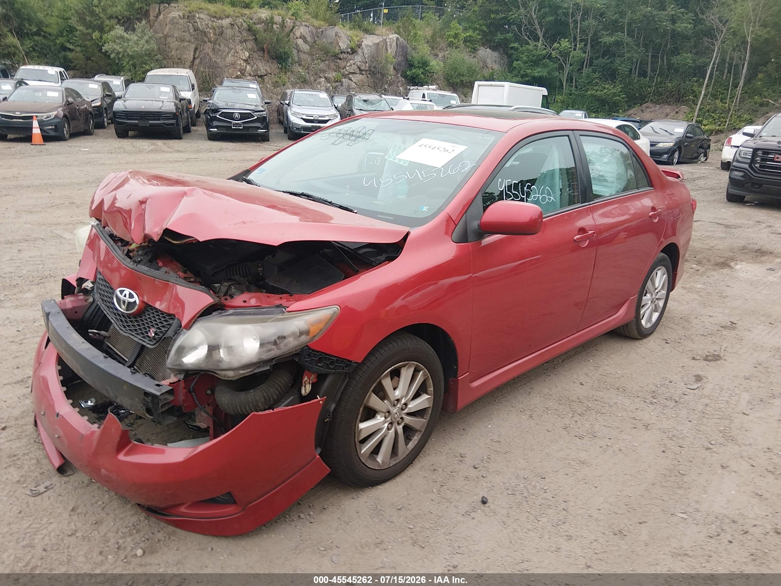 2010 Toyota Corolla S Красный vin: 2T1BU4EE7AC350161