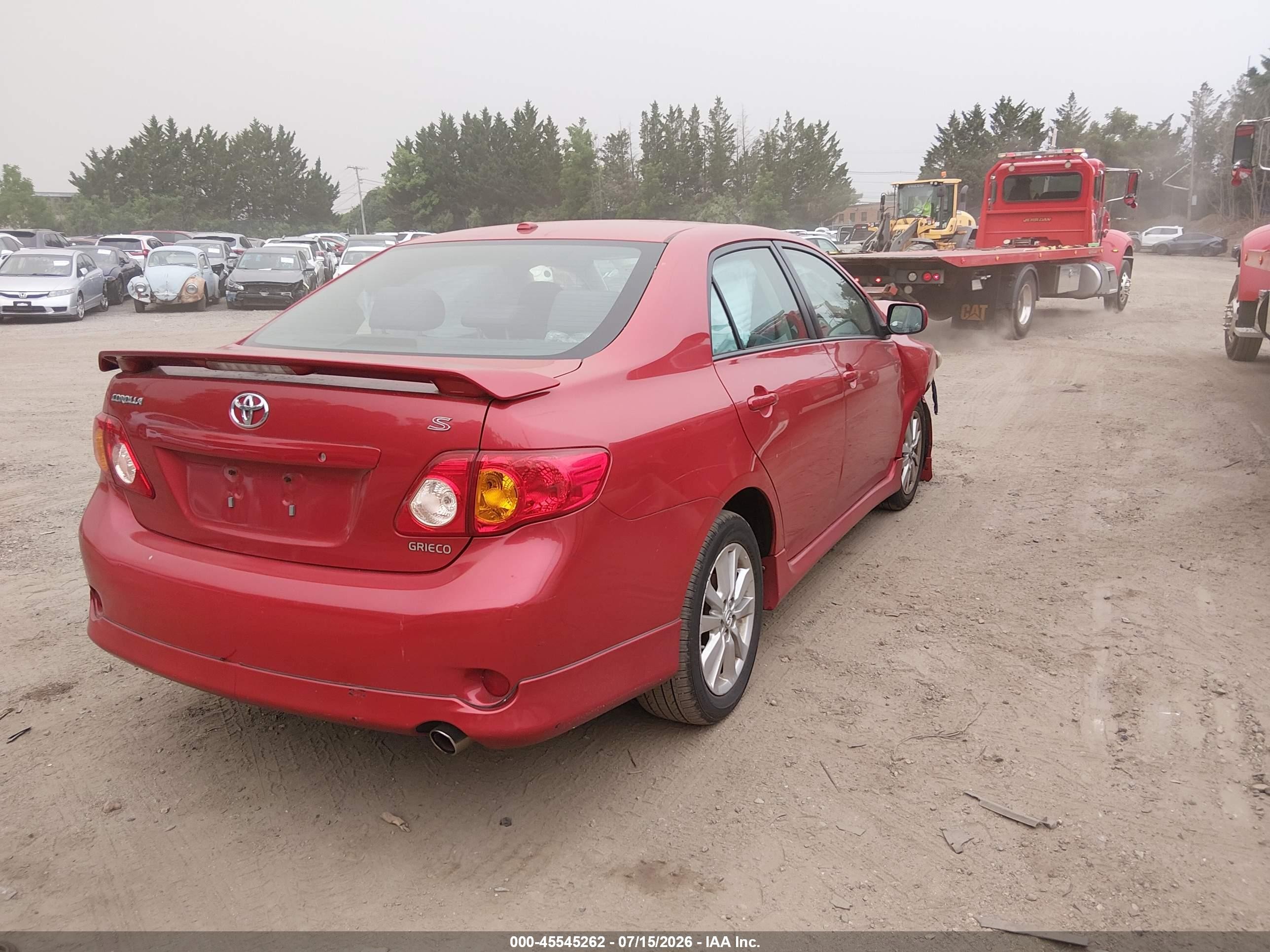 2010 Toyota Corolla S Красный vin: 2T1BU4EE7AC350161