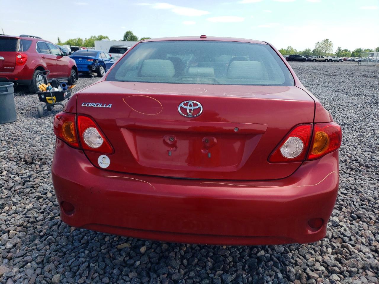 2010 Toyota Corolla Base Red vin: 2T1BU4EE7AC375299