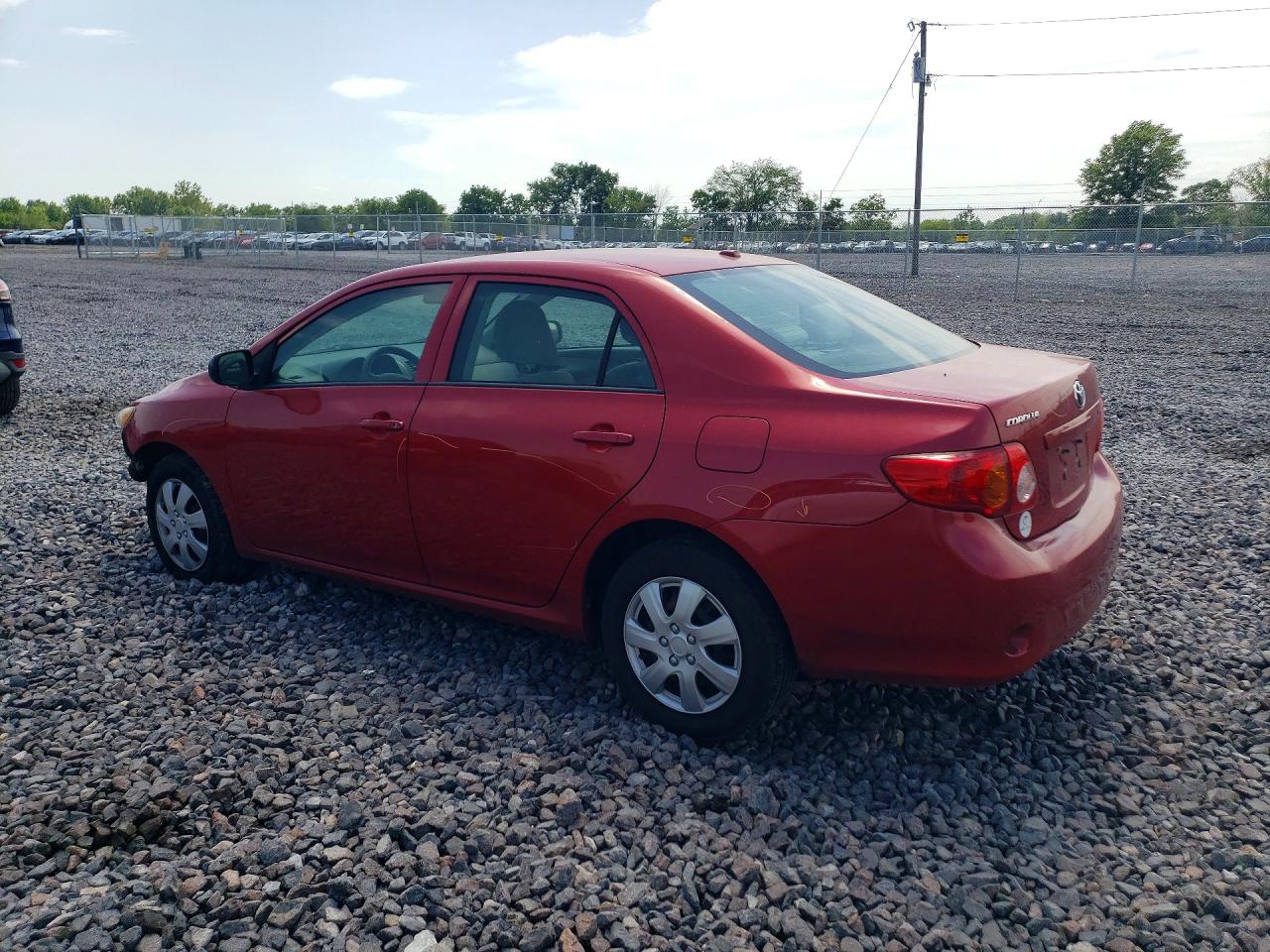 2010 Toyota Corolla Base Red vin: 2T1BU4EE7AC375299