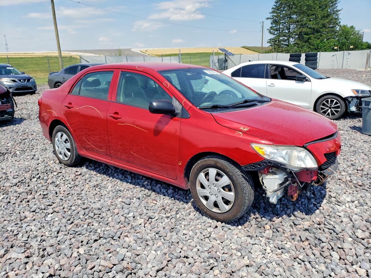 2010 Toyota Corolla Base Red vin: 2T1BU4EE7AC375299
