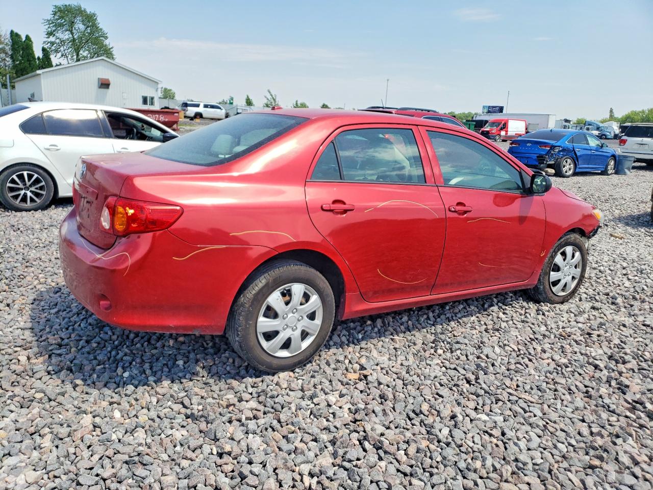 2010 Toyota Corolla Base Red vin: 2T1BU4EE7AC375299