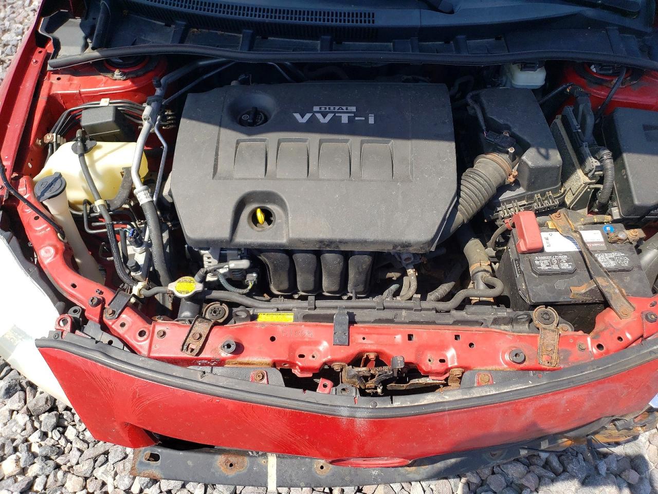2010 Toyota Corolla Base Red vin: 2T1BU4EE7AC375299