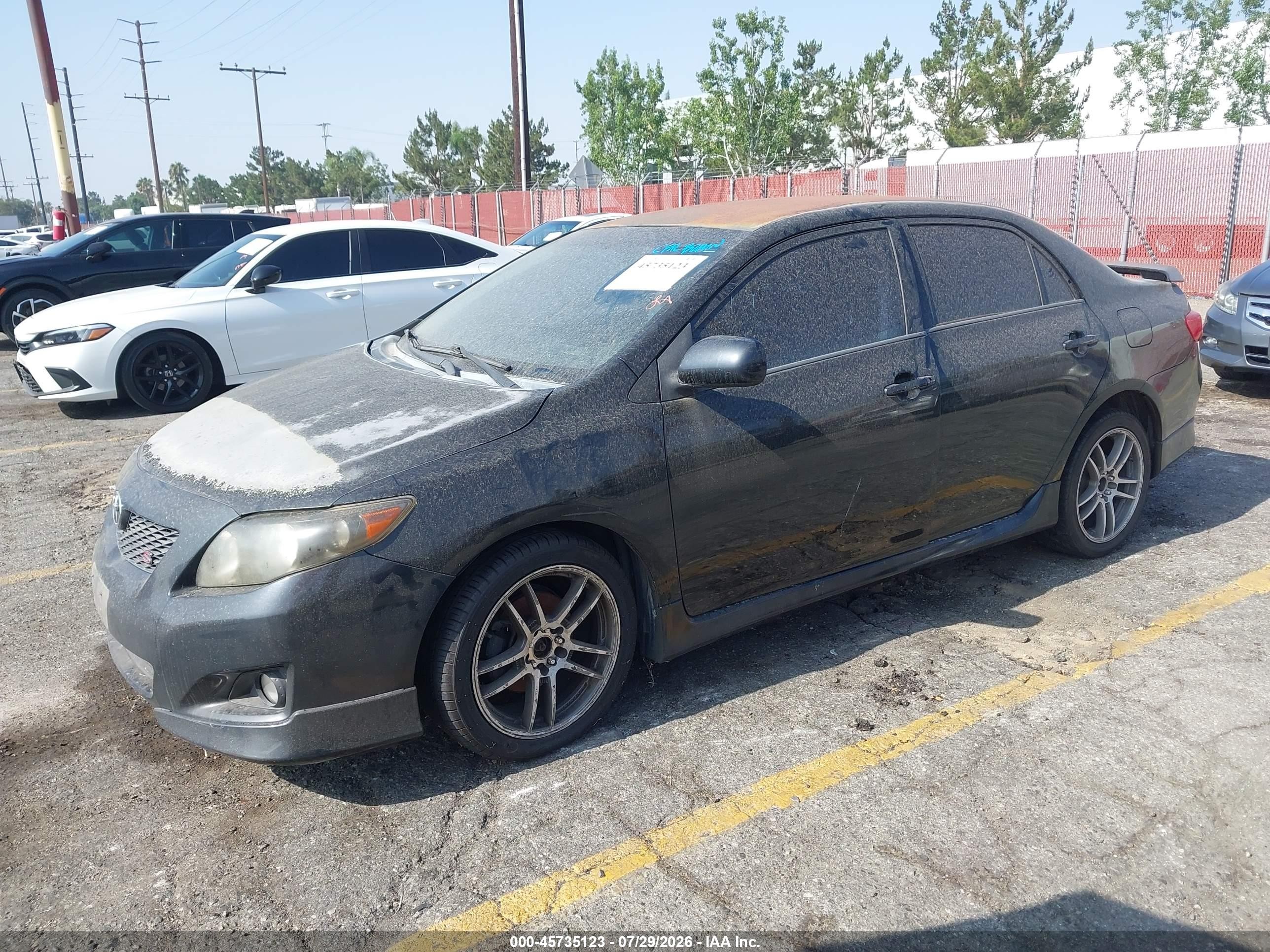 2010 Toyota Corolla S Black vin: 2T1BU4EE7AC430088